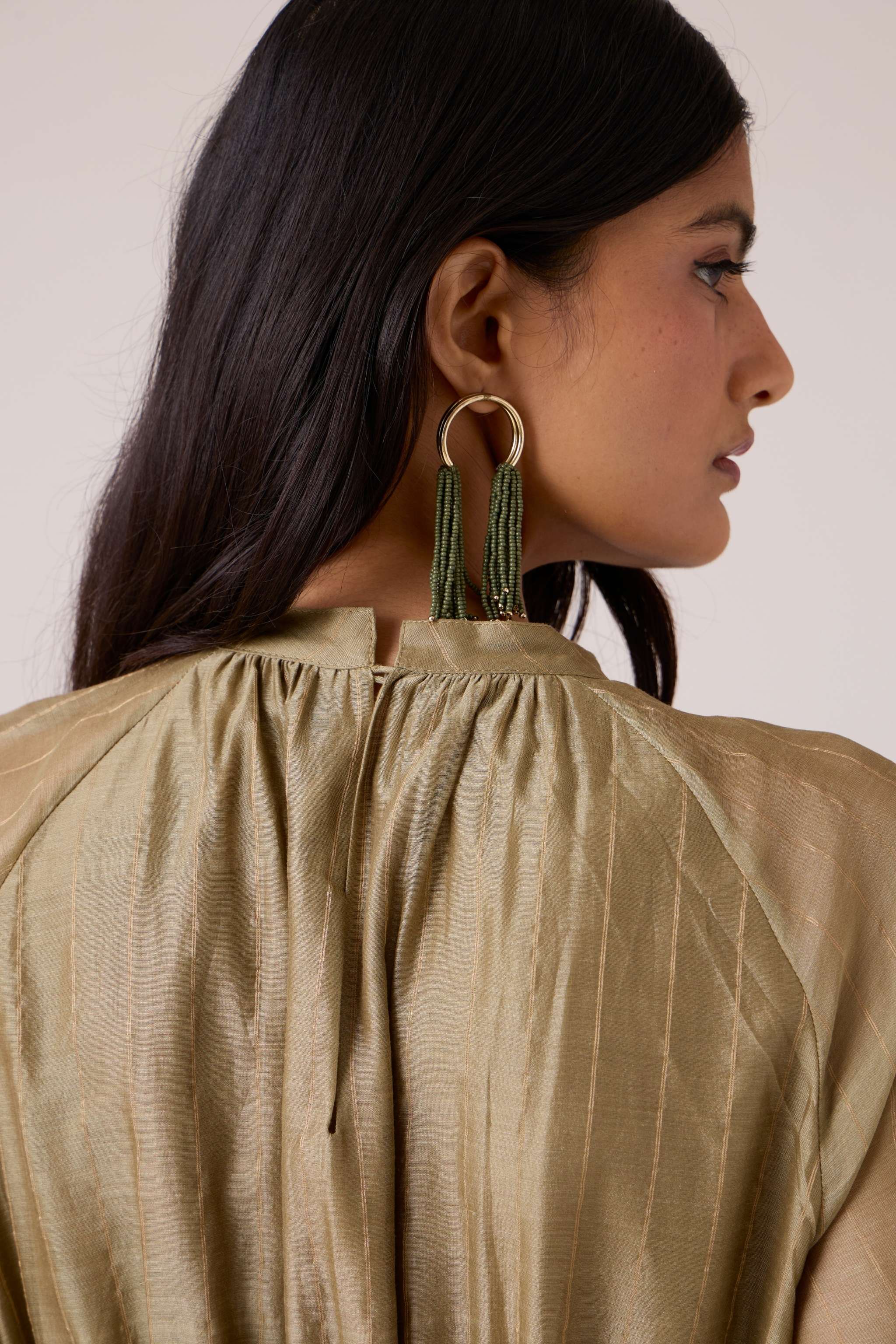 Arha Olive Handwoven Dress - Image 11