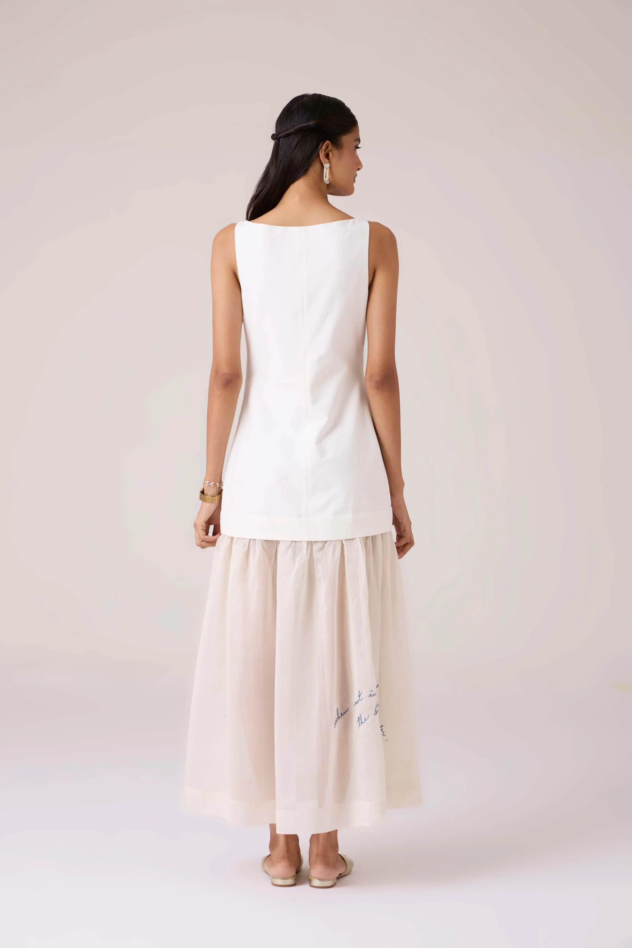 Astra White Embroidered Maxi Dress - Image 14