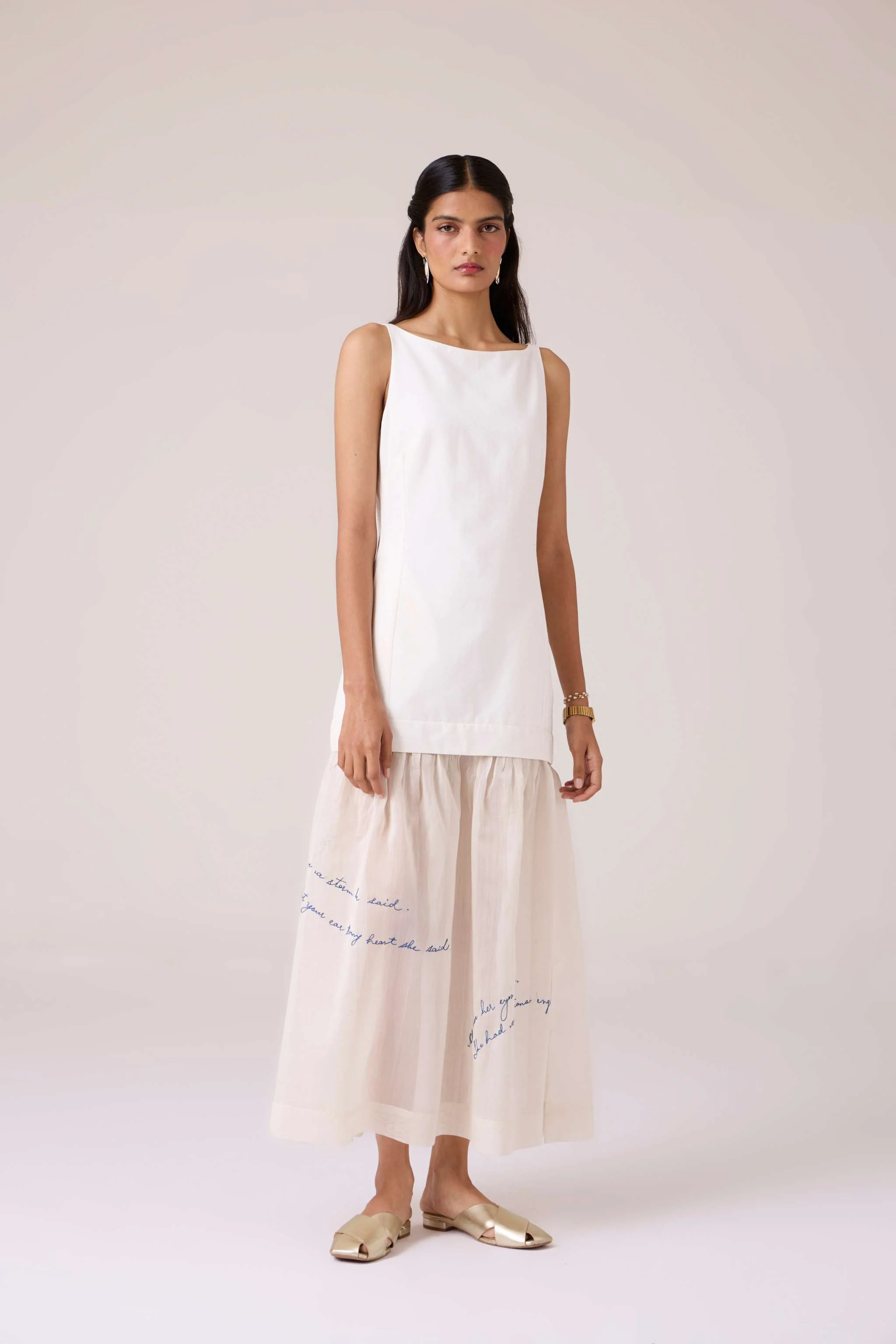 Astra White Embroidered Maxi Dress - Image 5