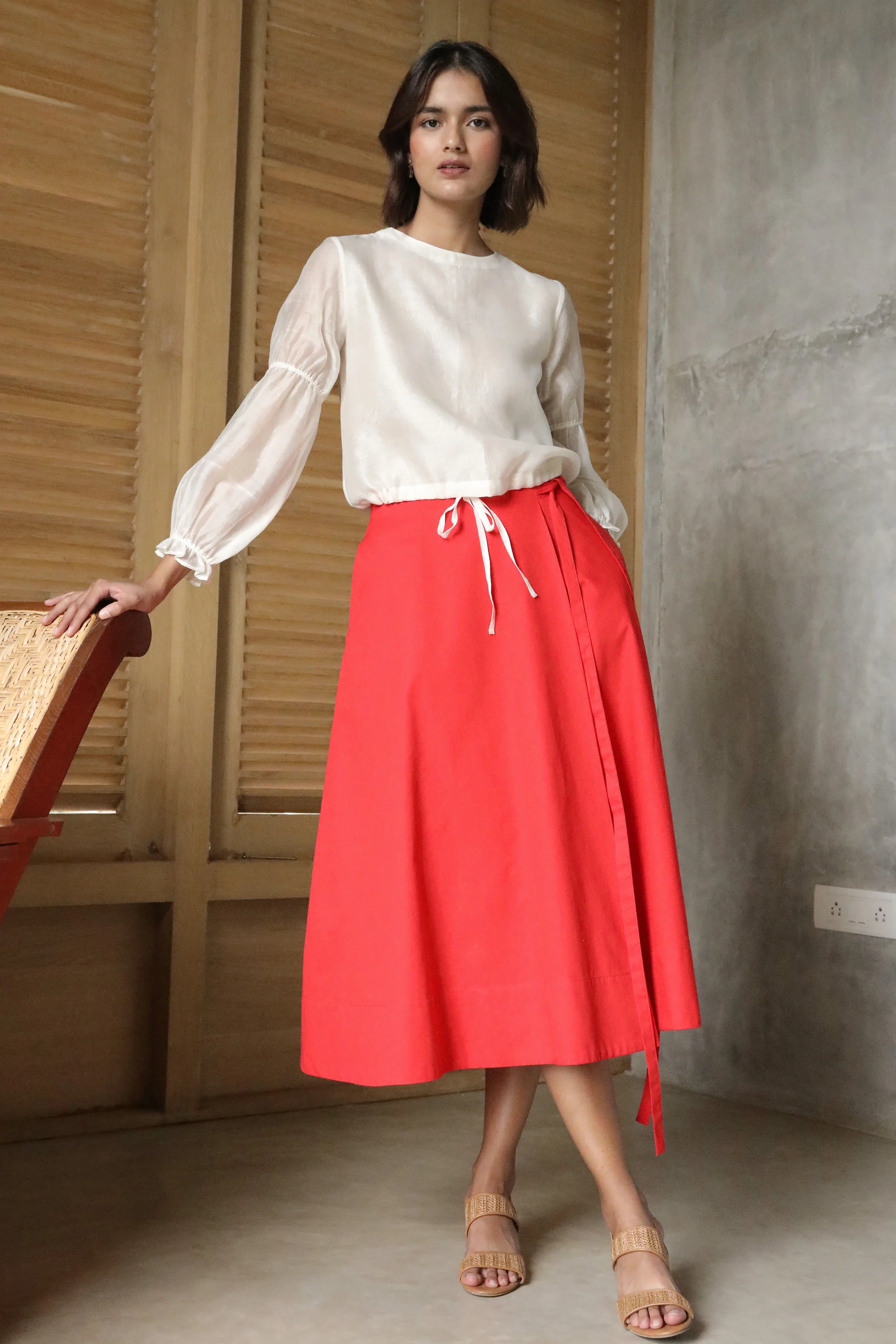 Atlas White Handwoven Top - Image 3