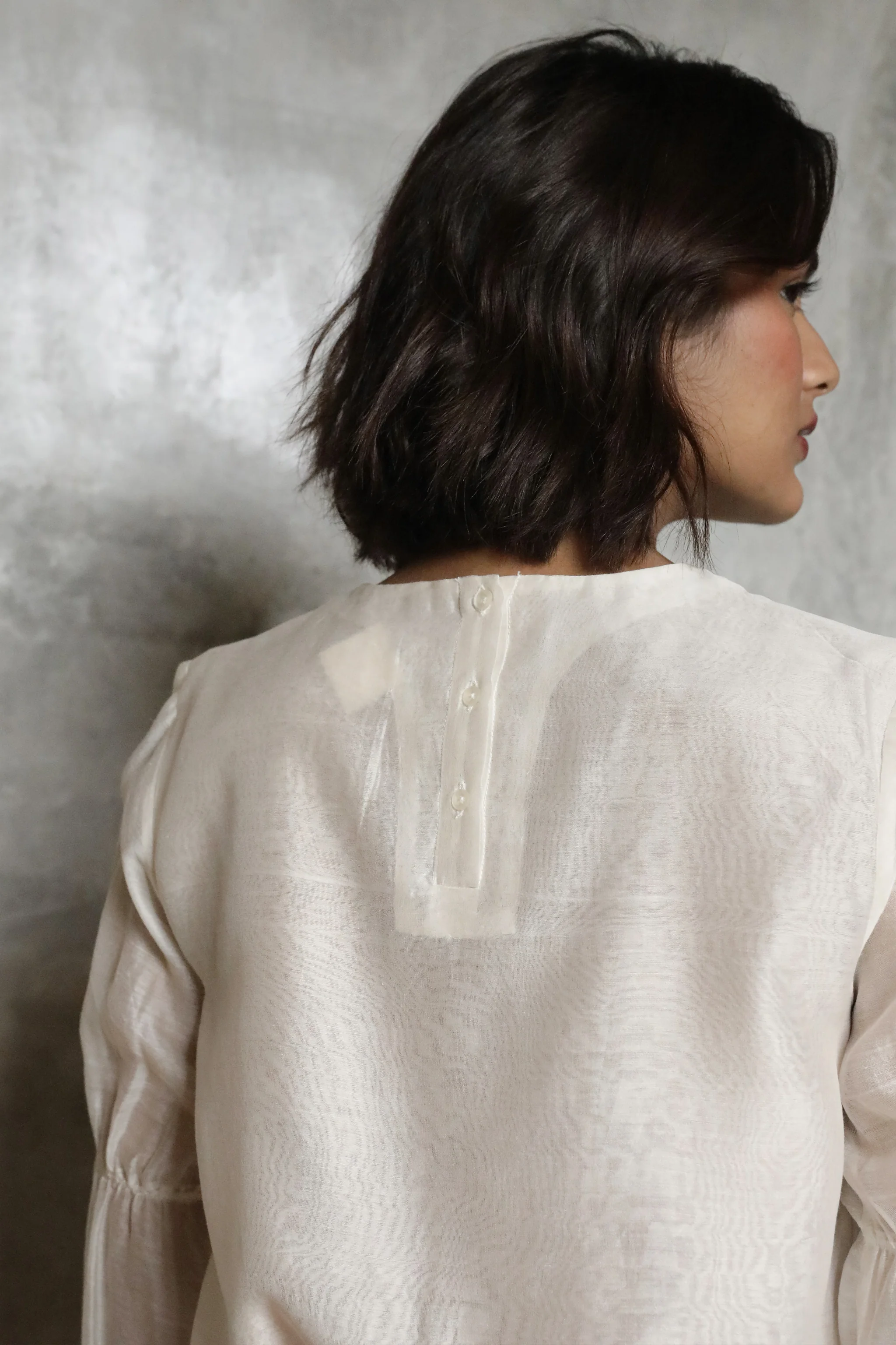 Atlas White Handwoven Top - Image 4