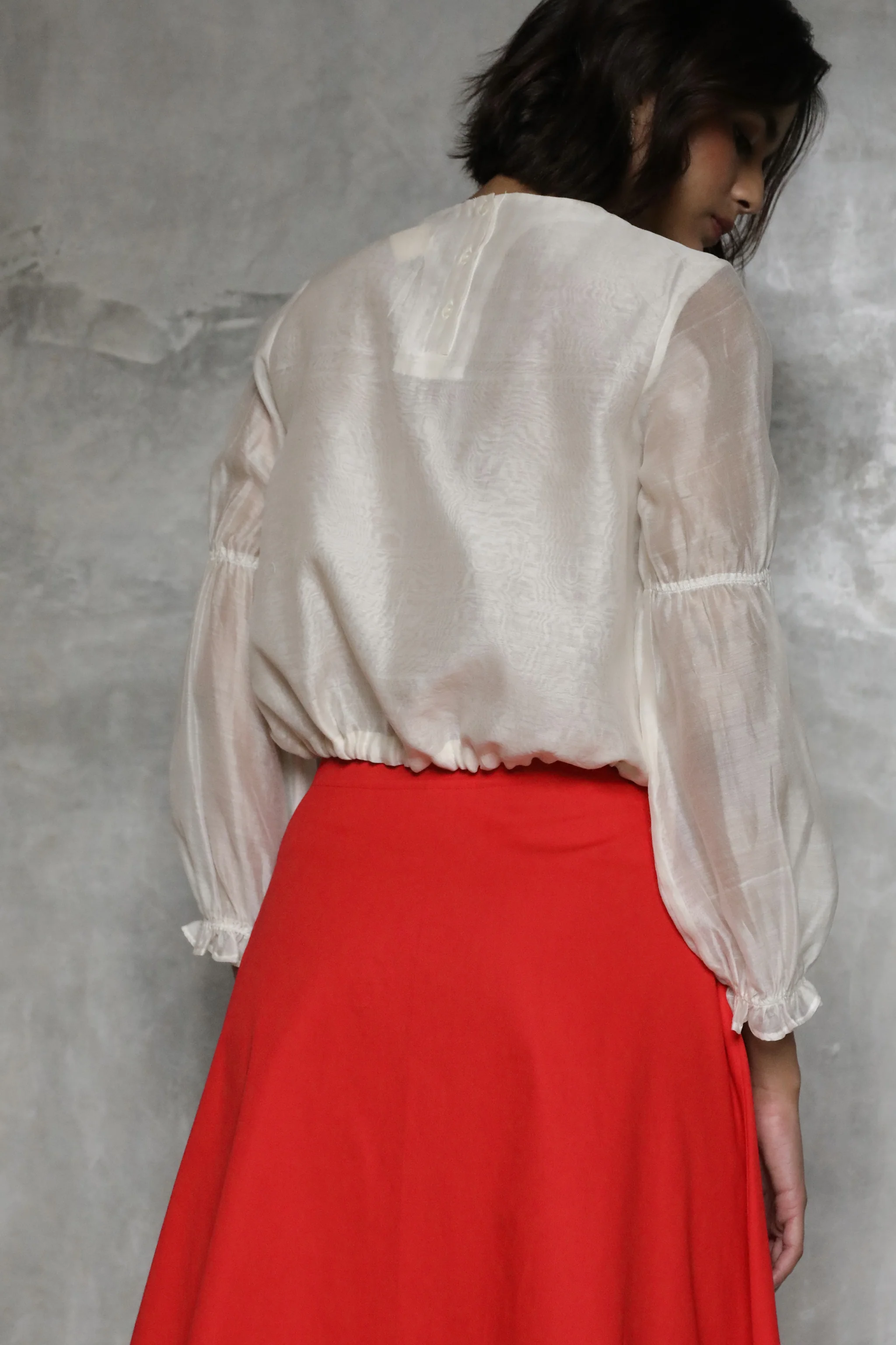 Atlas White Handwoven Top - Image 5