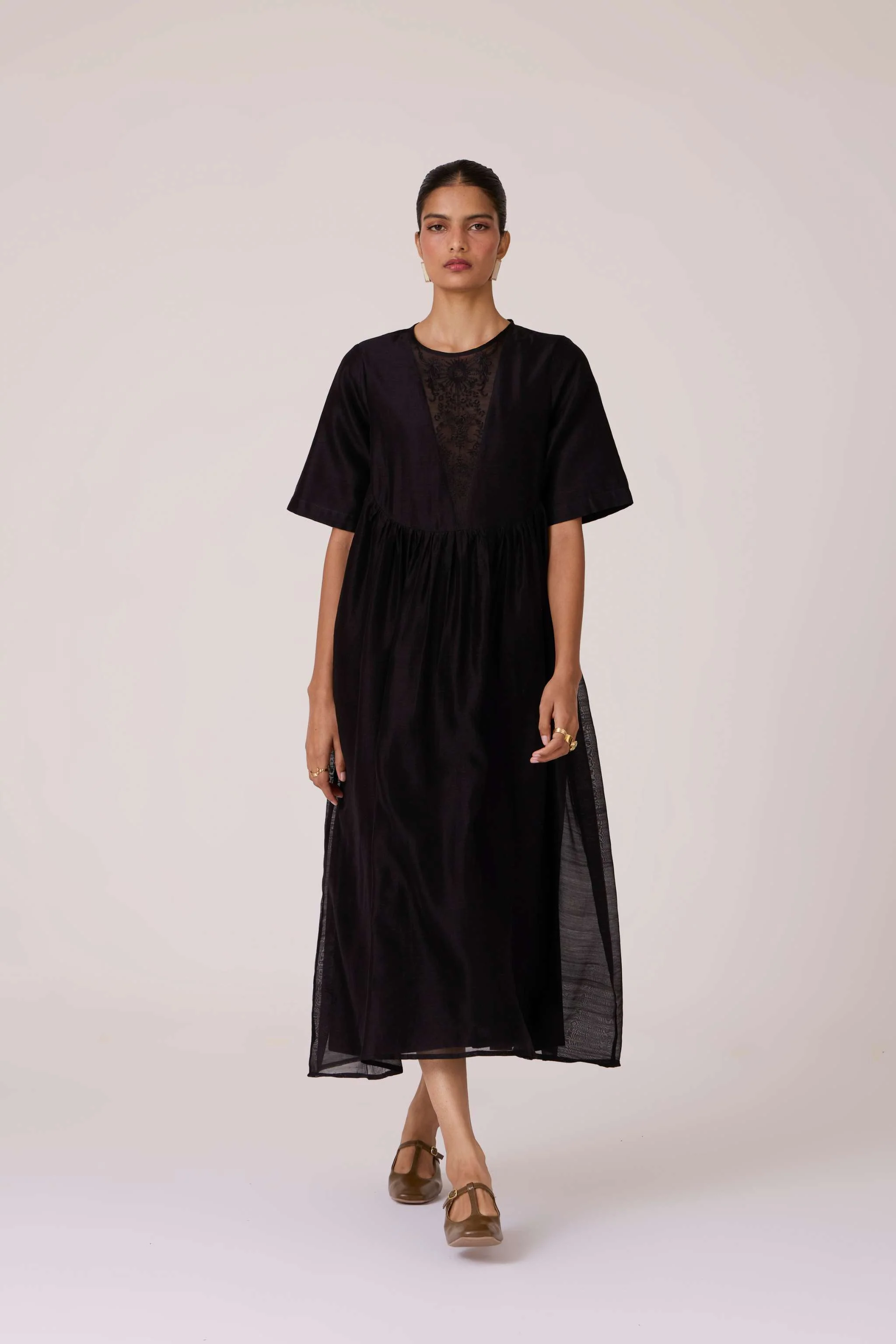 Callisto Black Handwoven Dress - Image 11