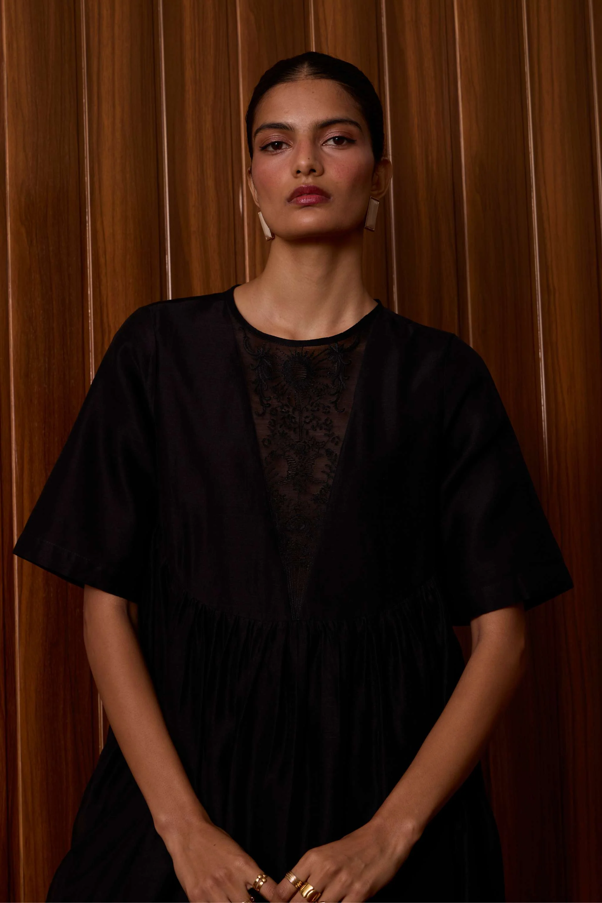 Callisto Black Handwoven Dress - Image 14