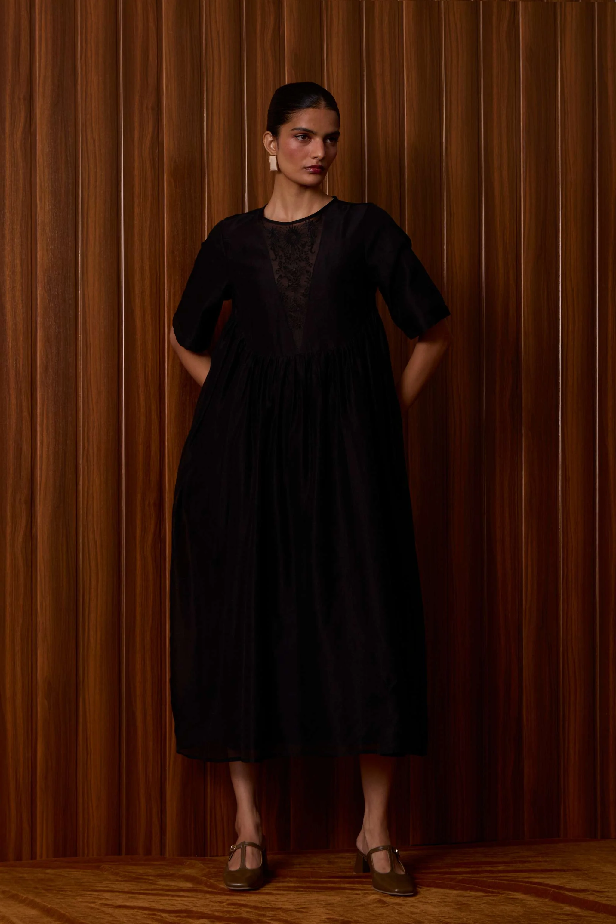Callisto Black Handwoven Dress - Image 16
