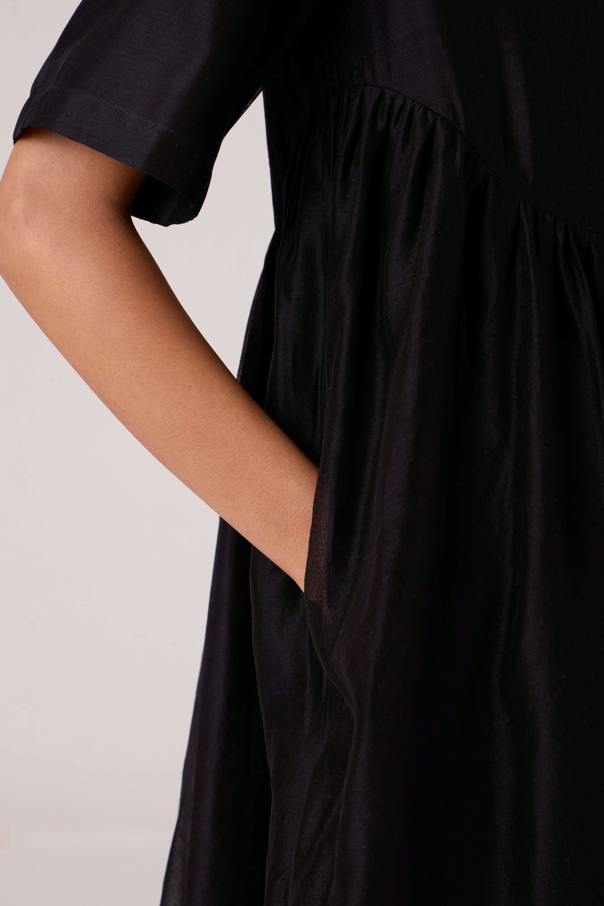 Callisto Black Handwoven Dress - Image 8