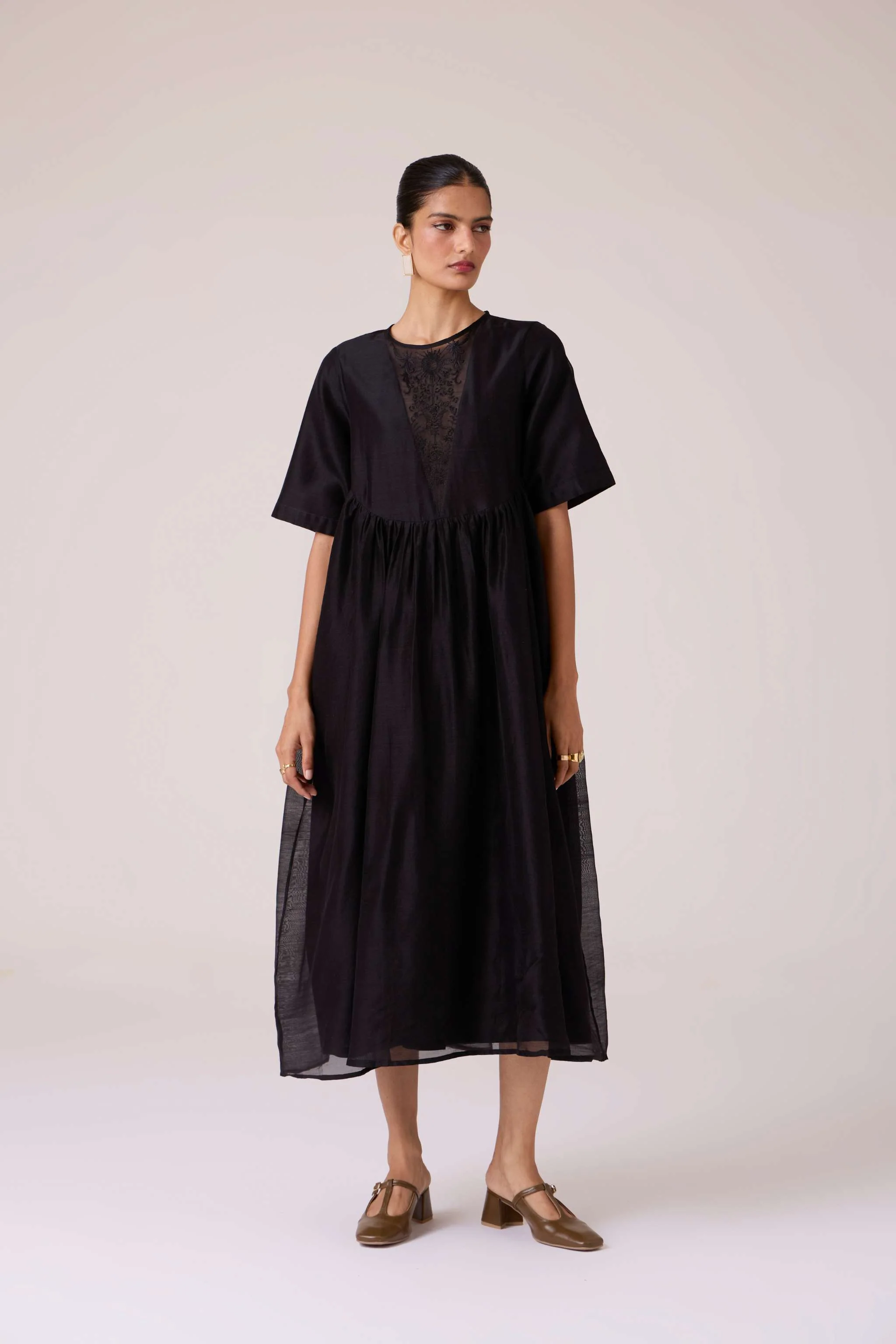 Callisto Black Handwoven Dress - Image 9