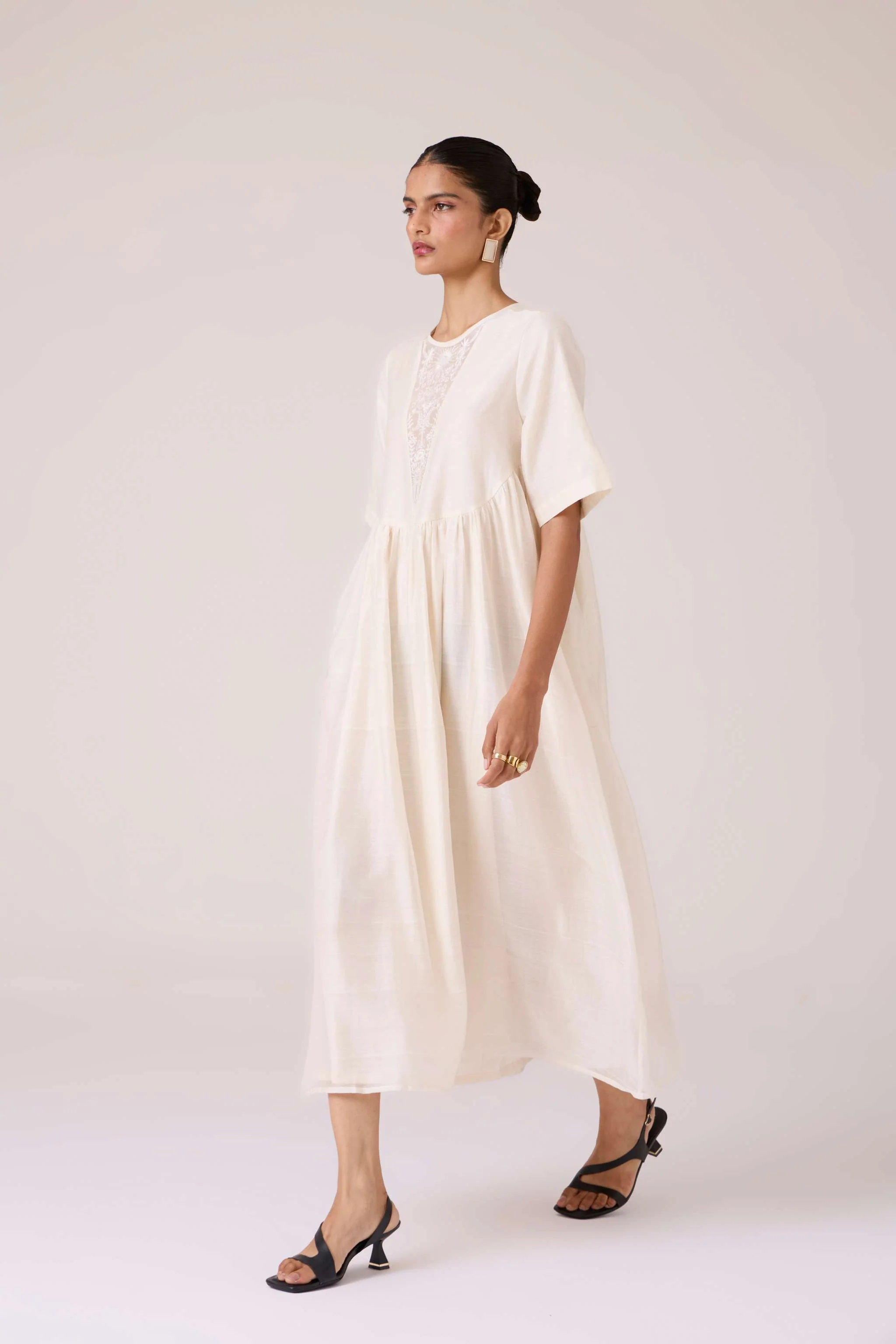 Callisto White Handwoven Dress - Image 13