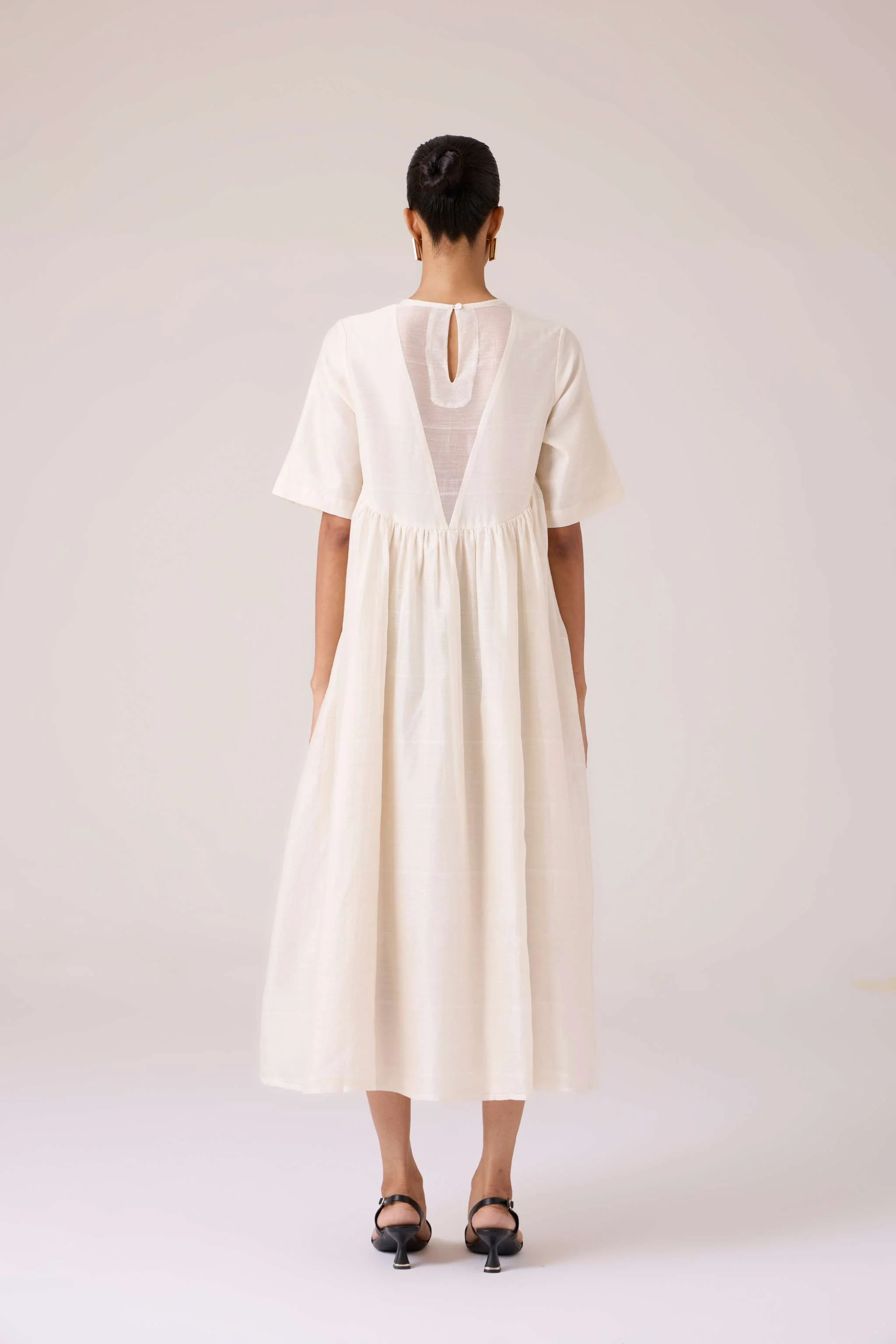 Callisto White Handwoven Dress - Image 16