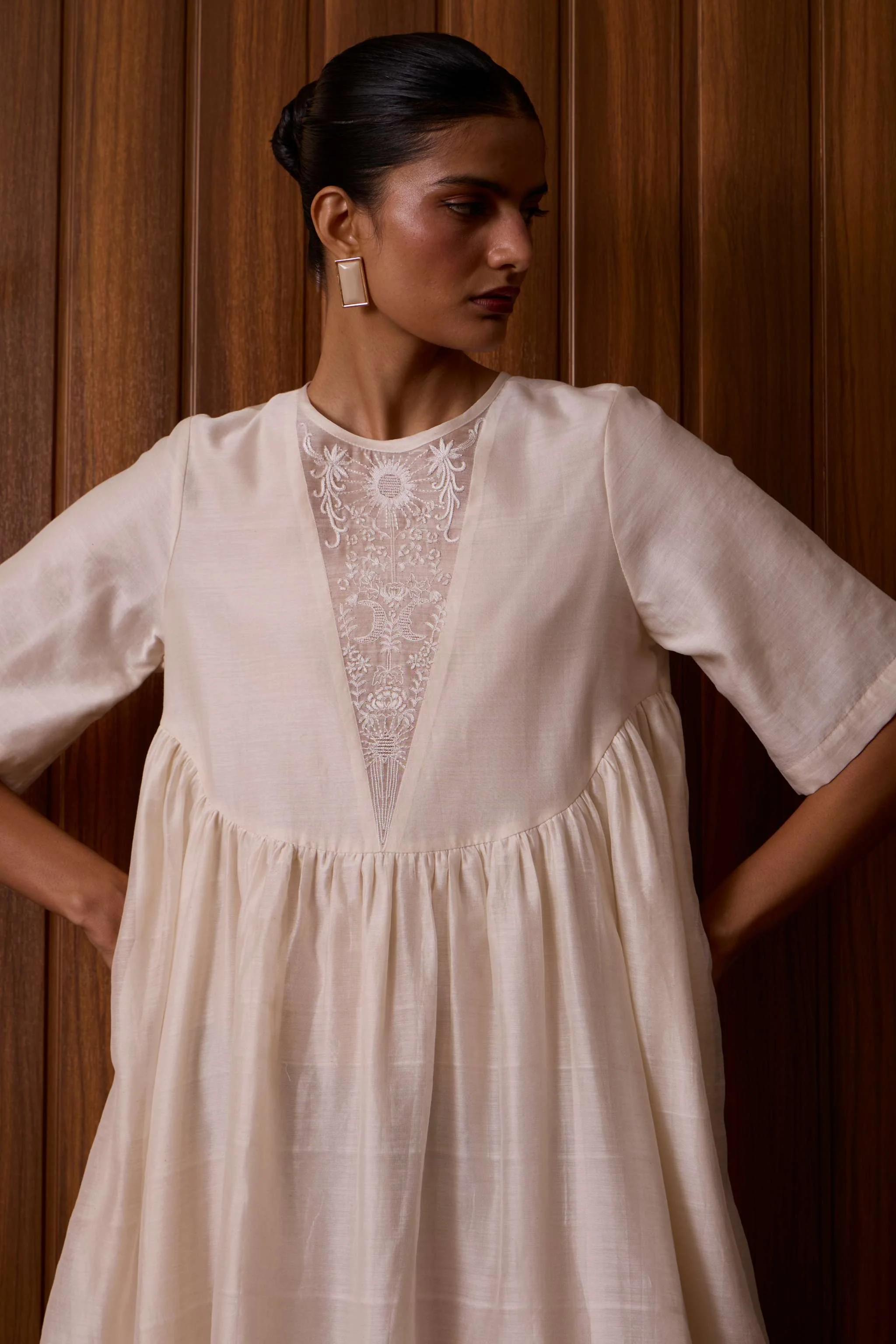 Callisto White Handwoven Dress - Image 20