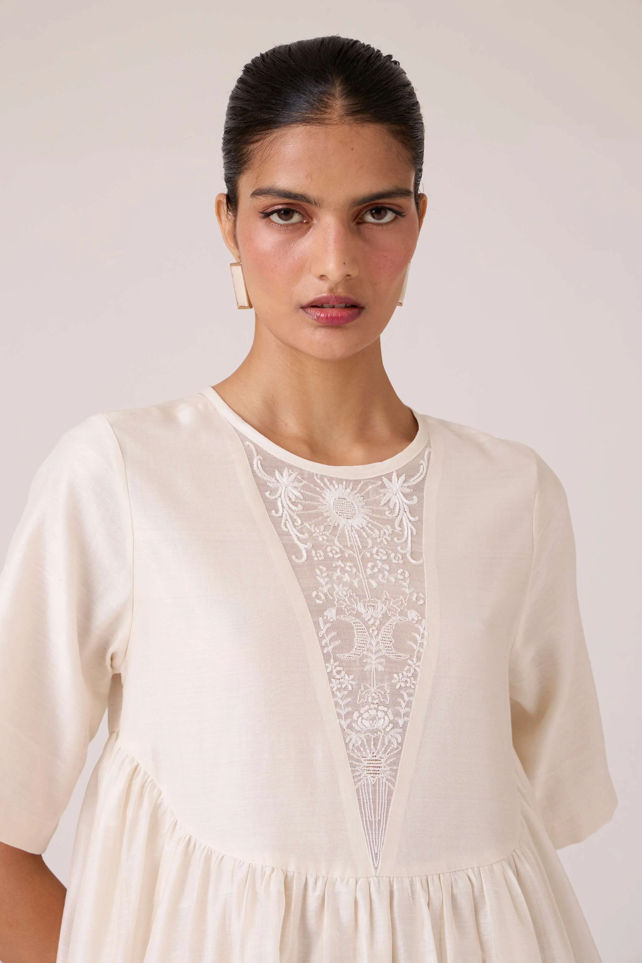 Callisto White Handwoven Dress - Image 7