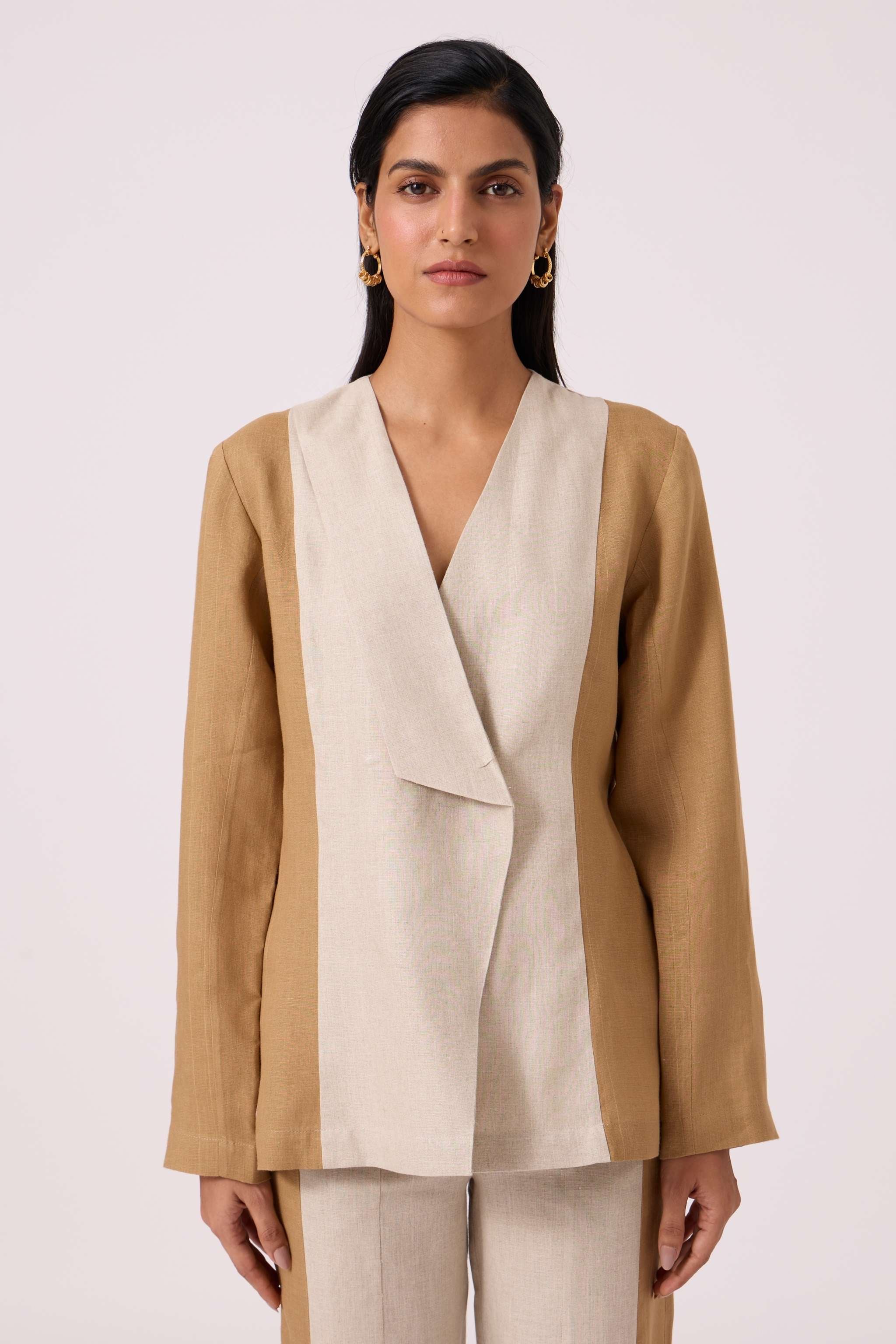 Dimtri Linen Panelled Jacket - Image 3