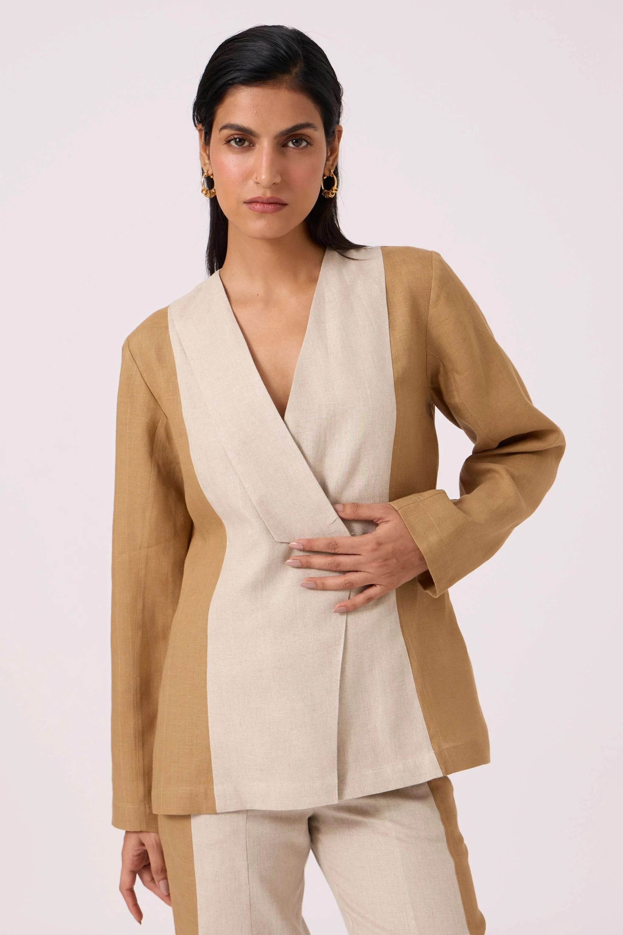 Dimtri Linen Panelled Jacket - Image 6