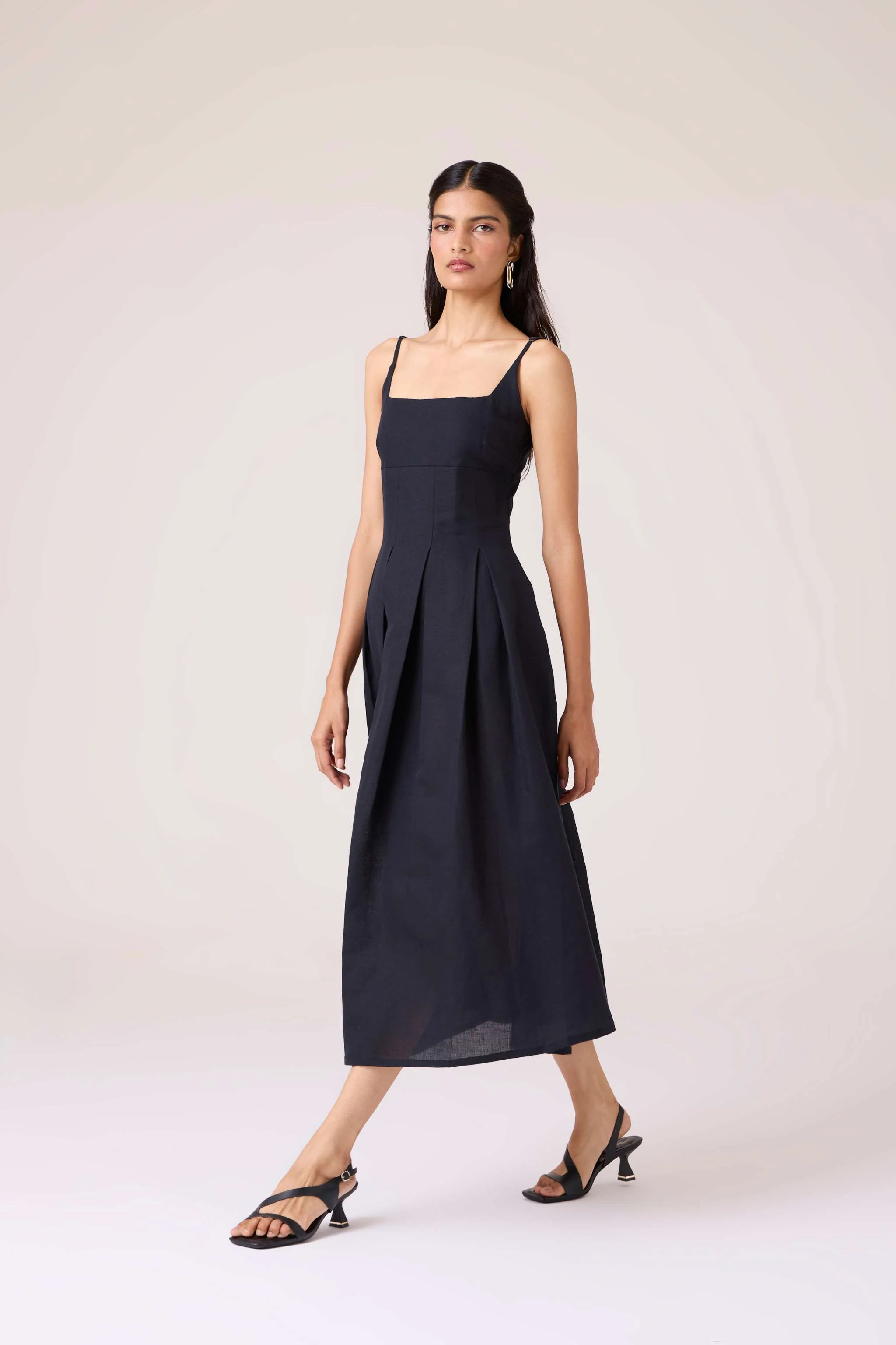 Eos Black Midi Dress - Image 10