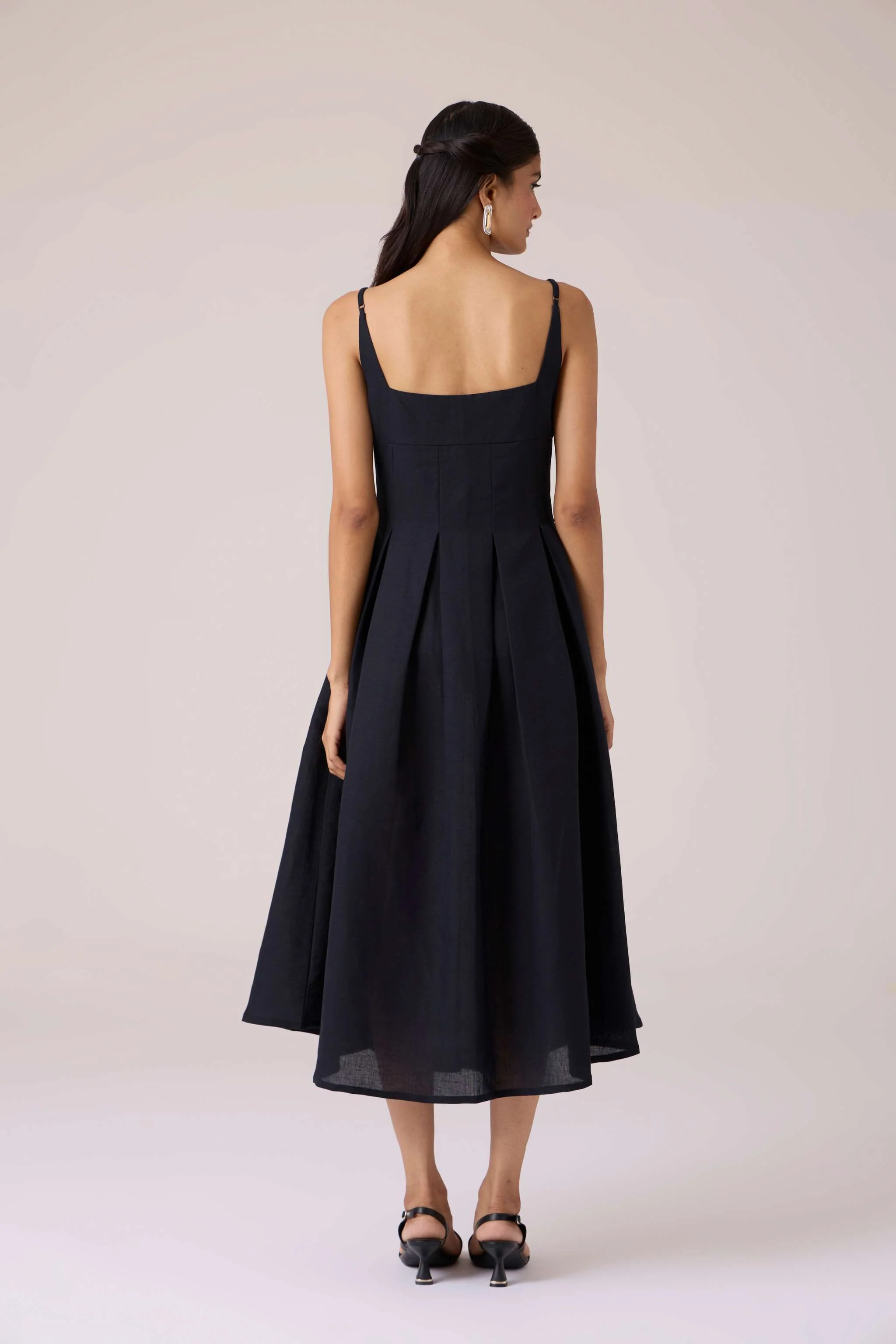 Eos Black Midi Dress - Image 12