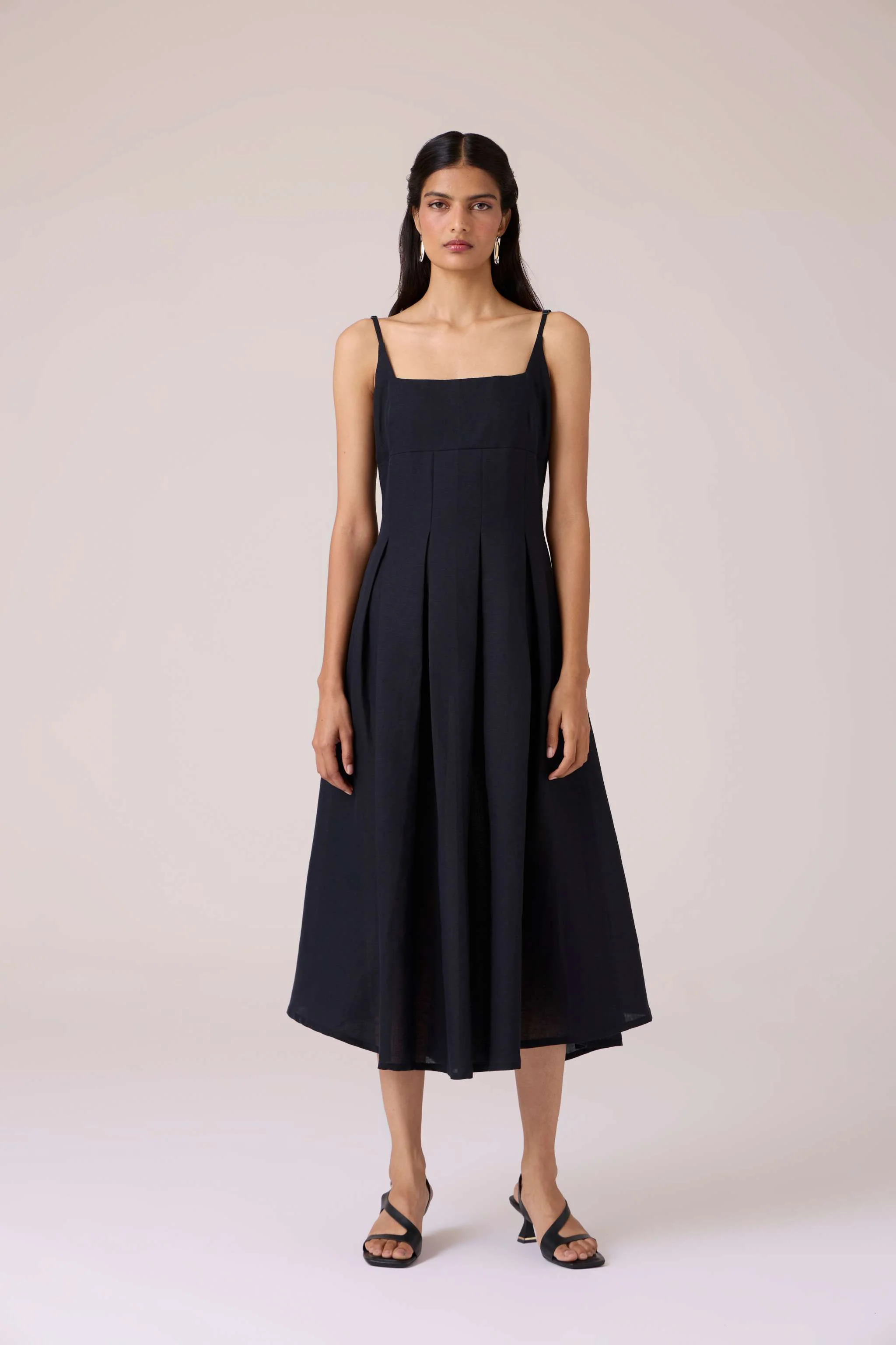 Eos Black Midi Dress - Image 3