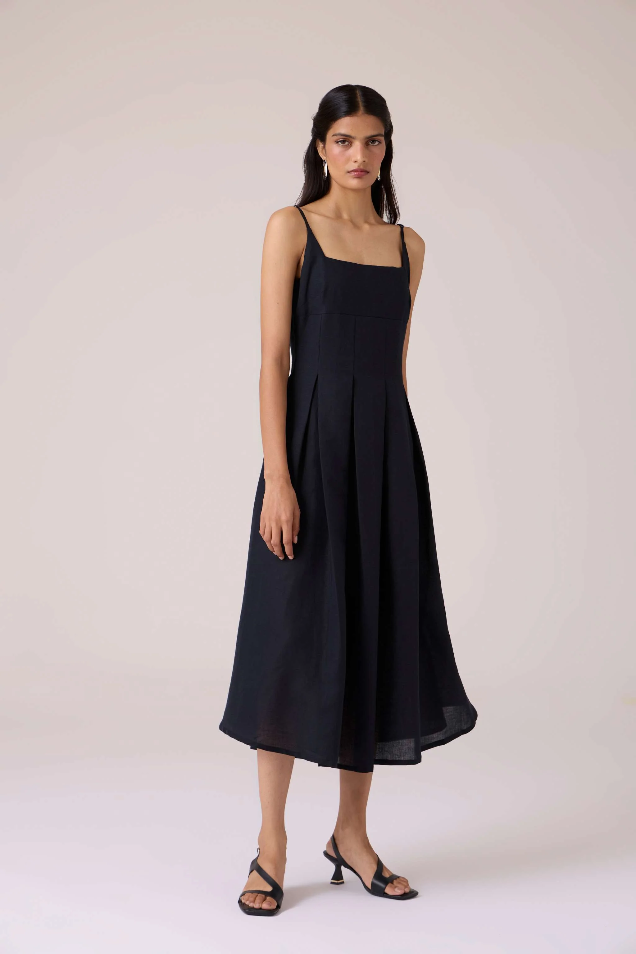 Eos Black Midi Dress - Image 6
