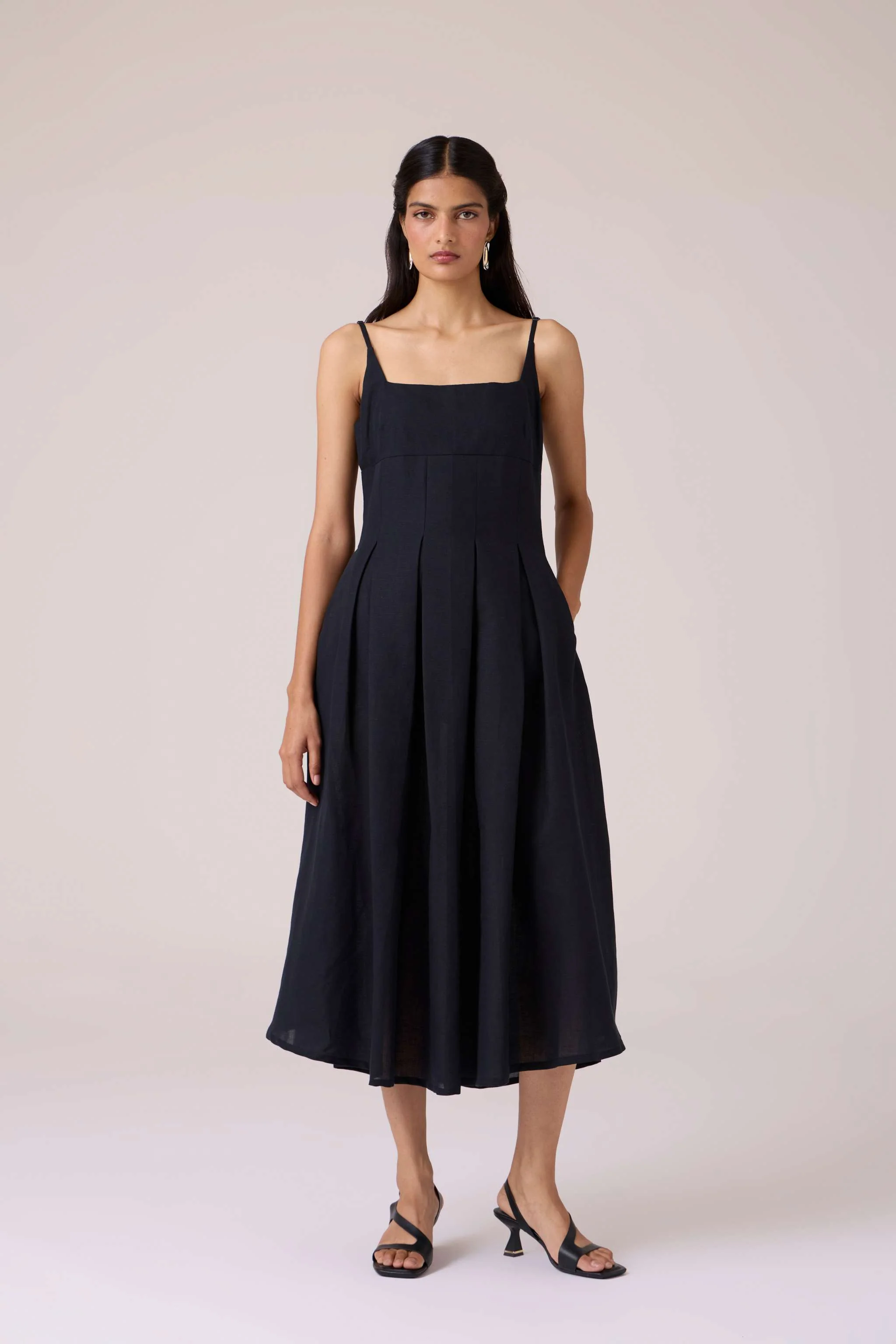 Eos Black Midi Dress - Image 7