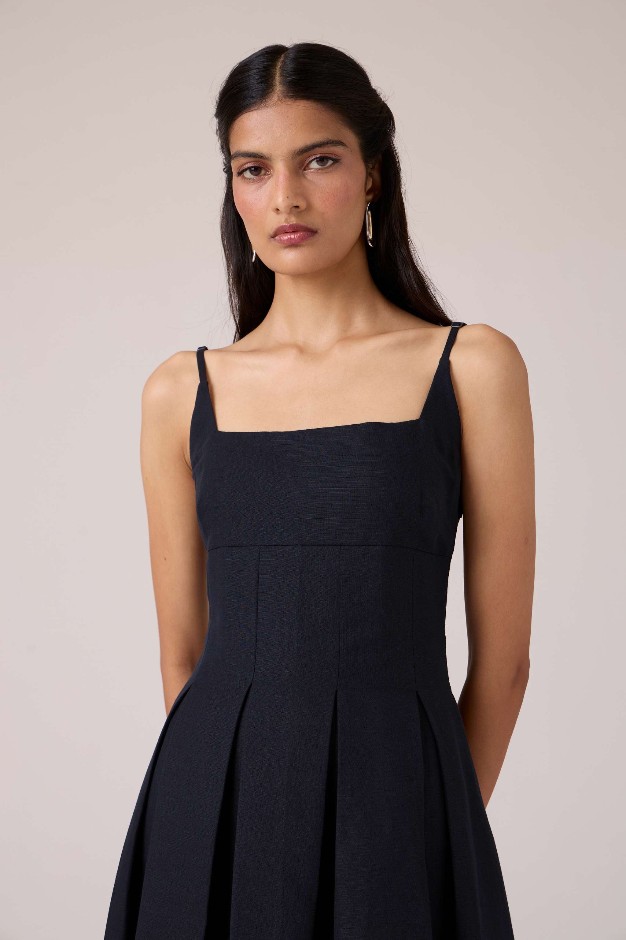Eos Black Midi Dress - Image 8