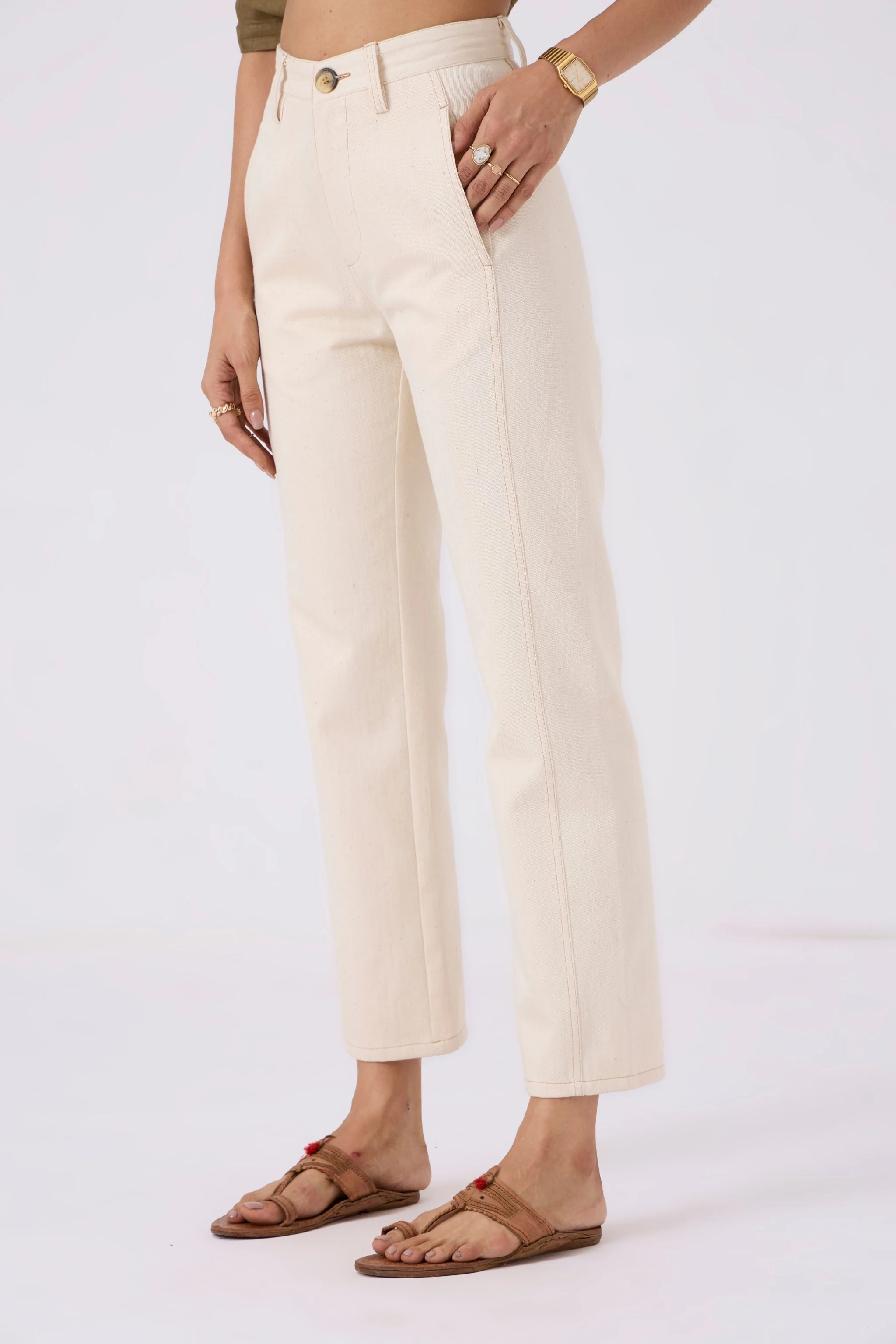Diane Straight Fit Khadi Denim - Image 3