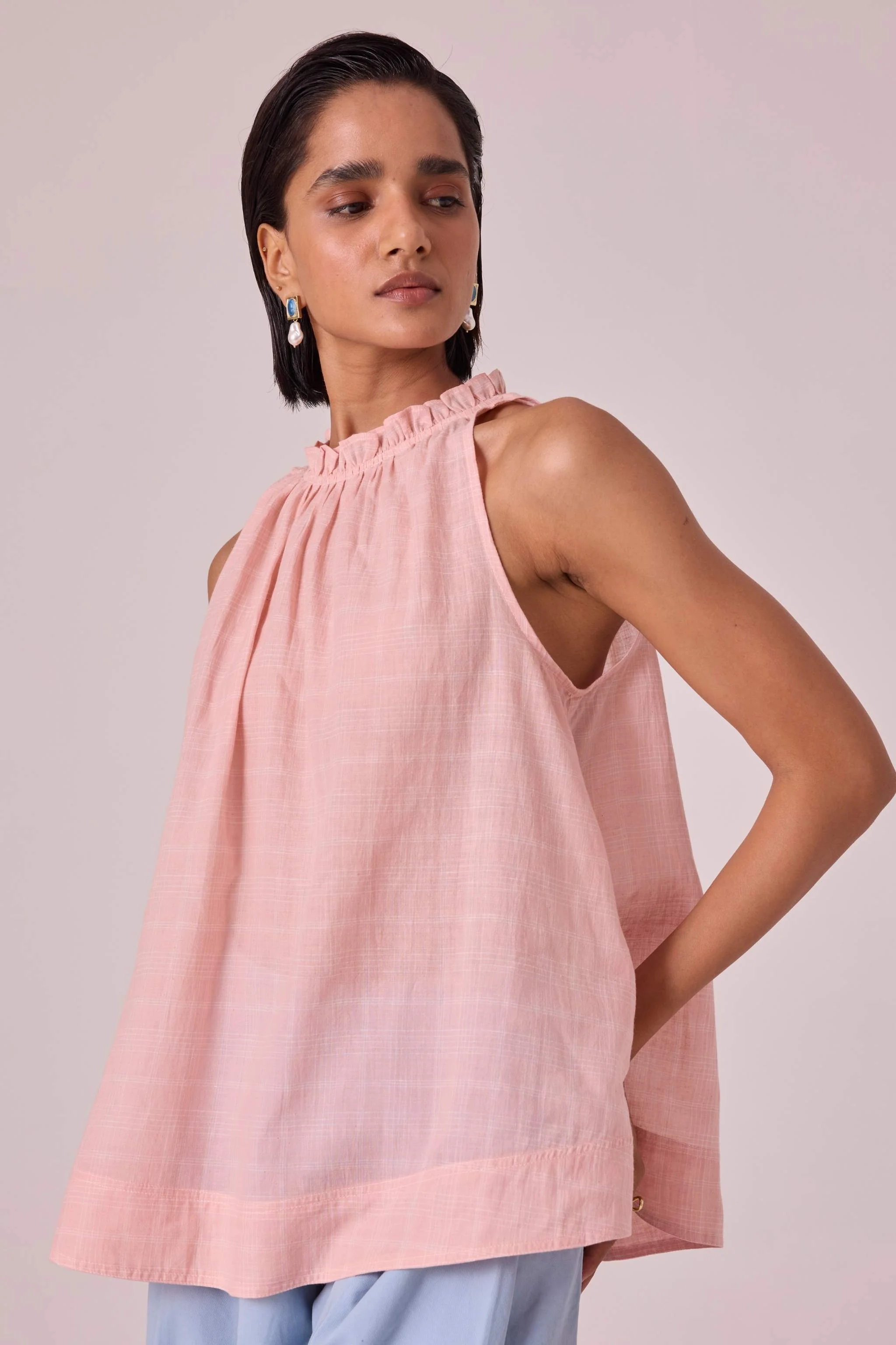 Kocho Pink Handwoven Halter Top - Image 3