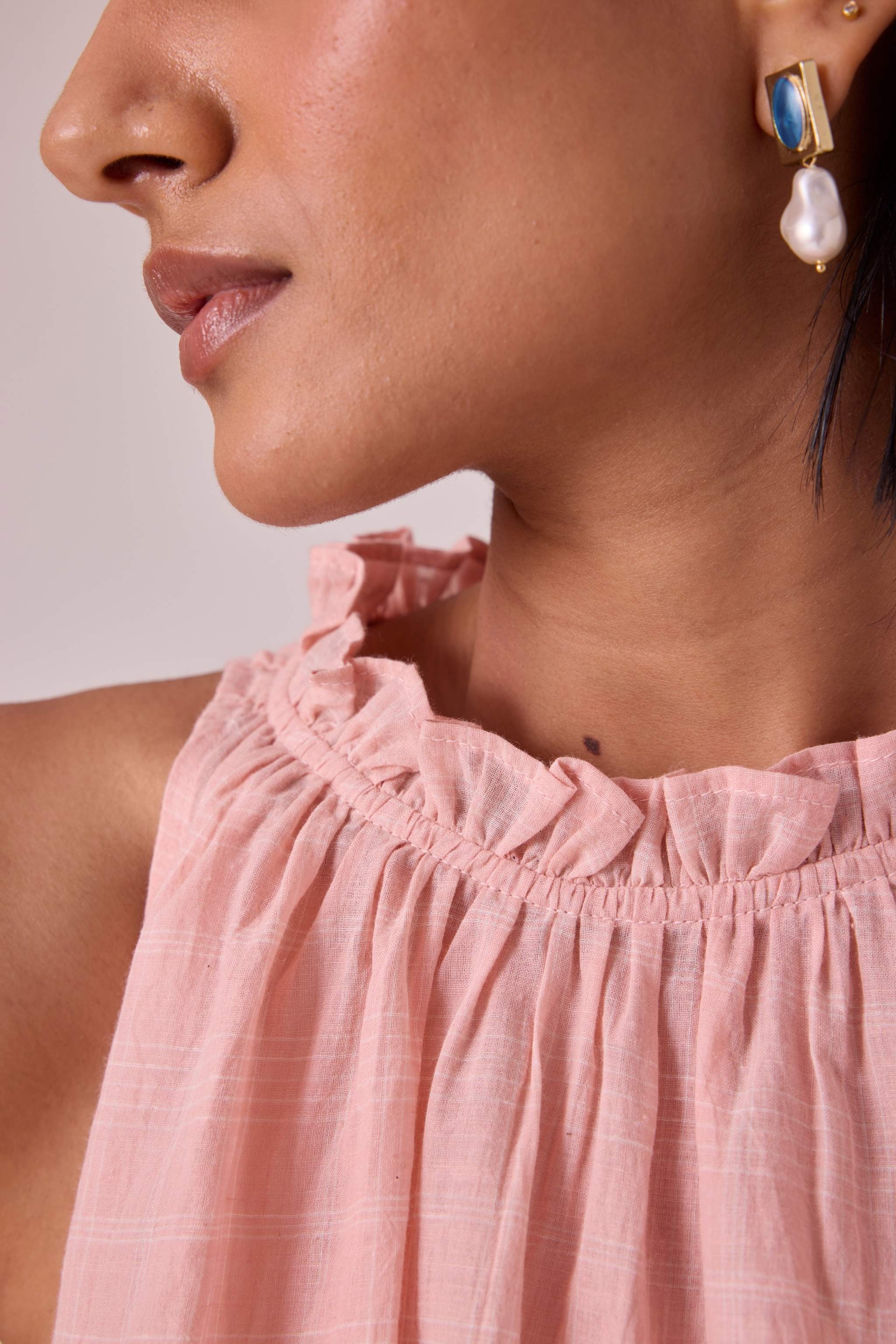 Kocho Pink Handwoven Halter Top - Image 4