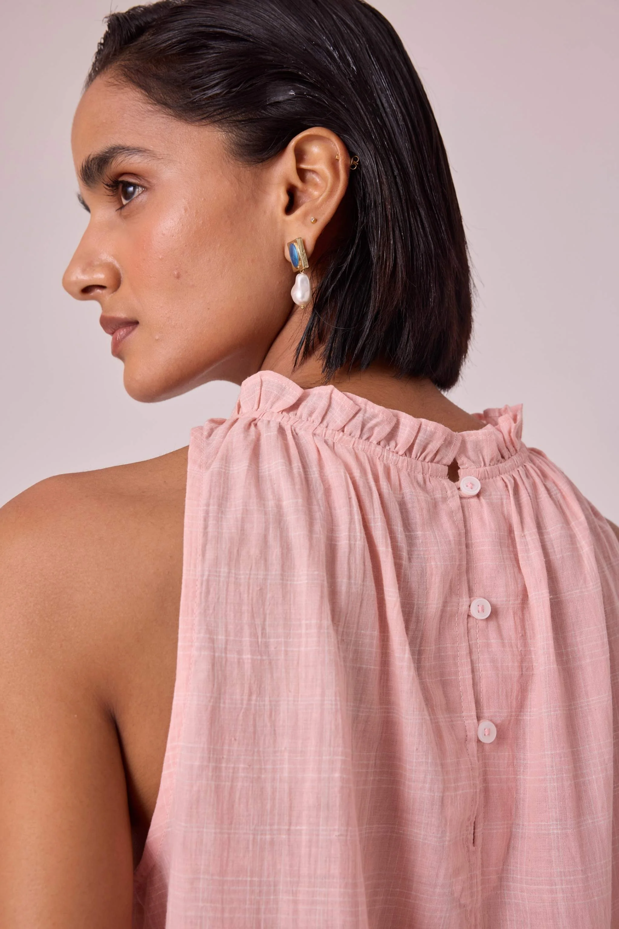 Kocho Pink Handwoven Halter Top - Image 7