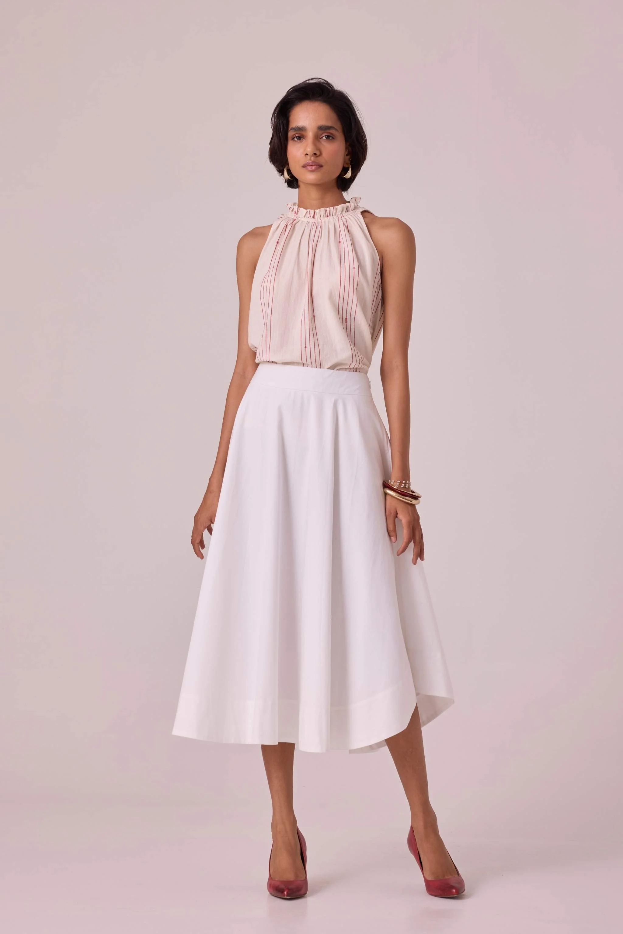 Kocho Red Striped Handwoven Top - Image 11