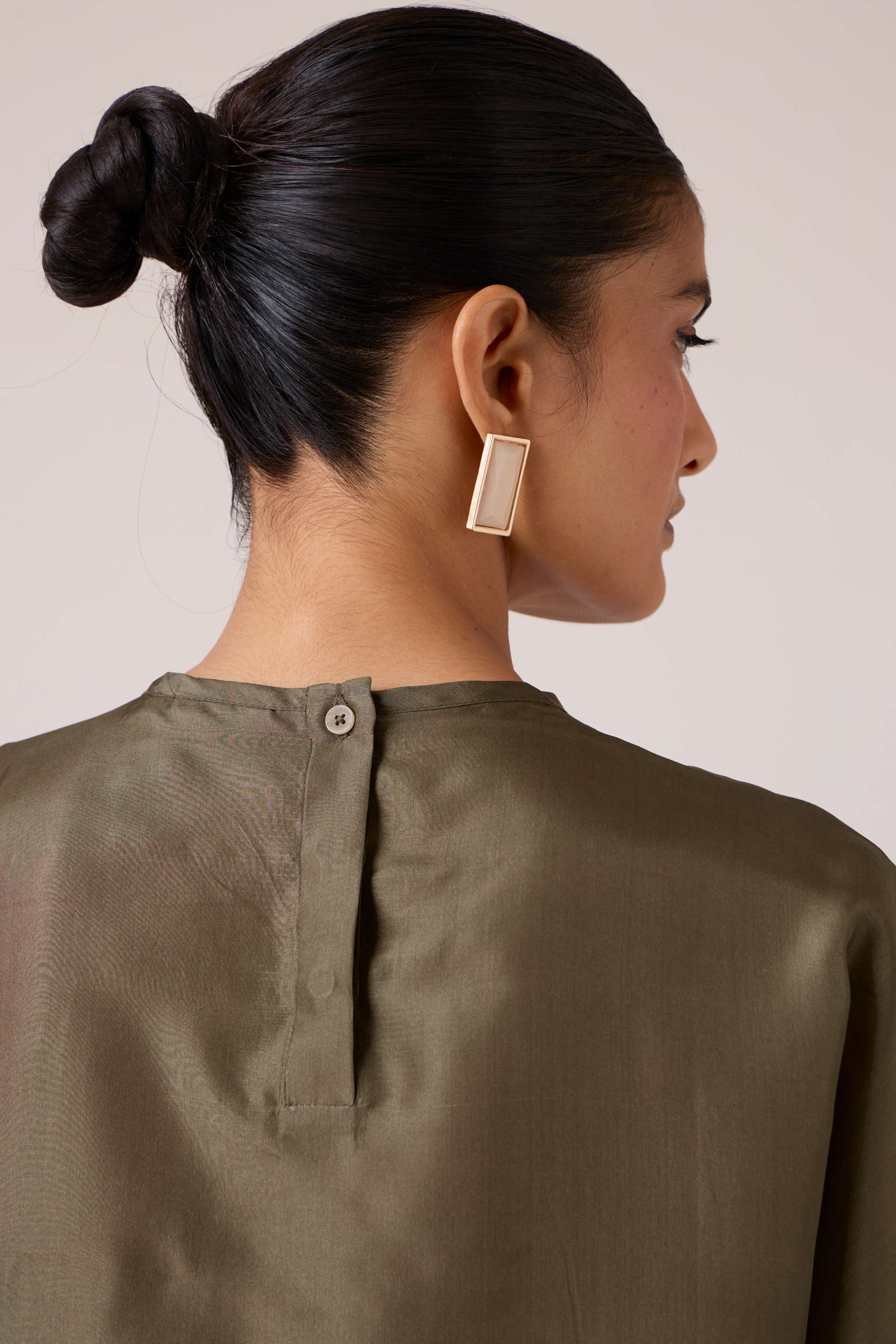 Pam Olive Silk Top - Image 9