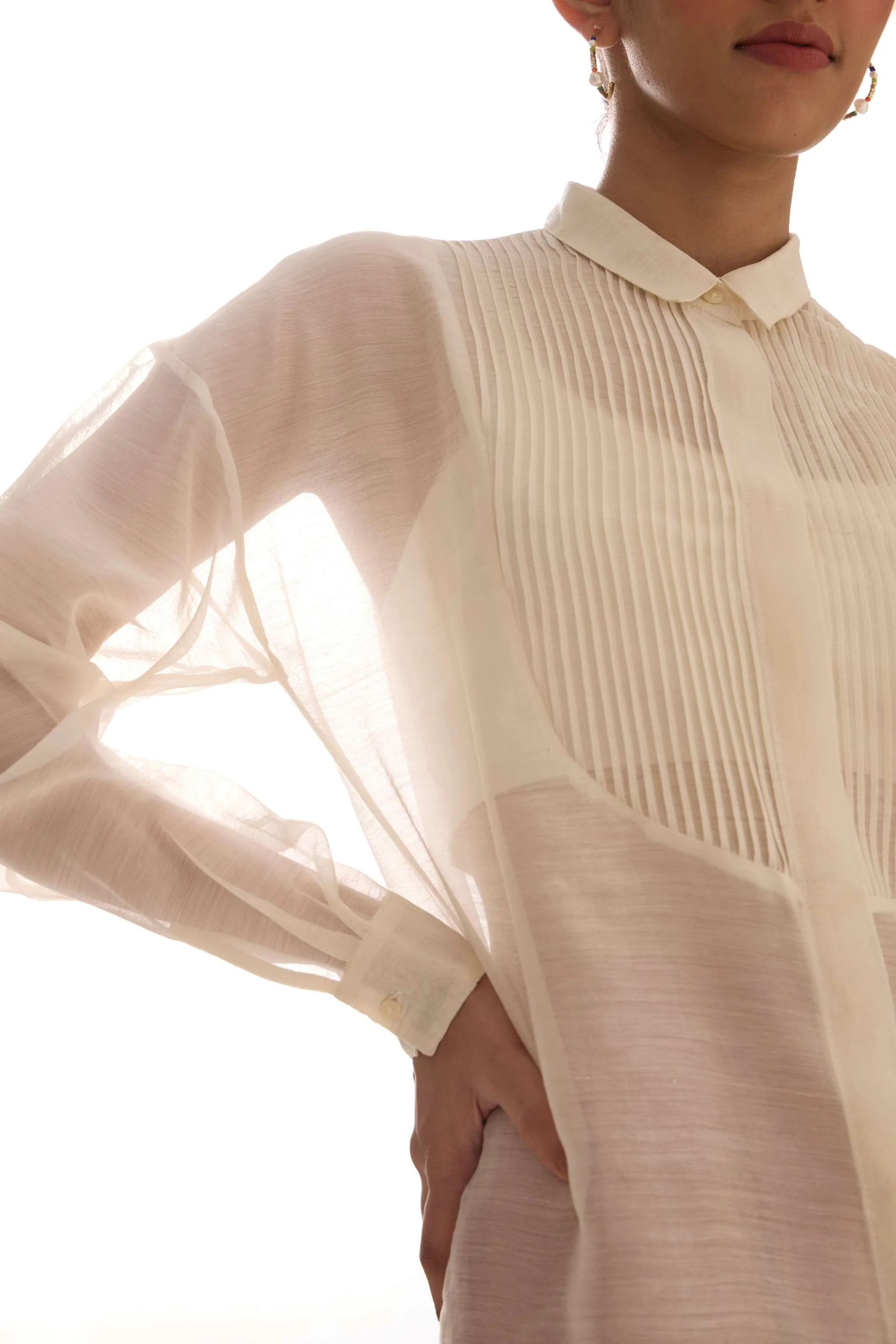 Shankha Off white Handwoven Shirt - Image 3