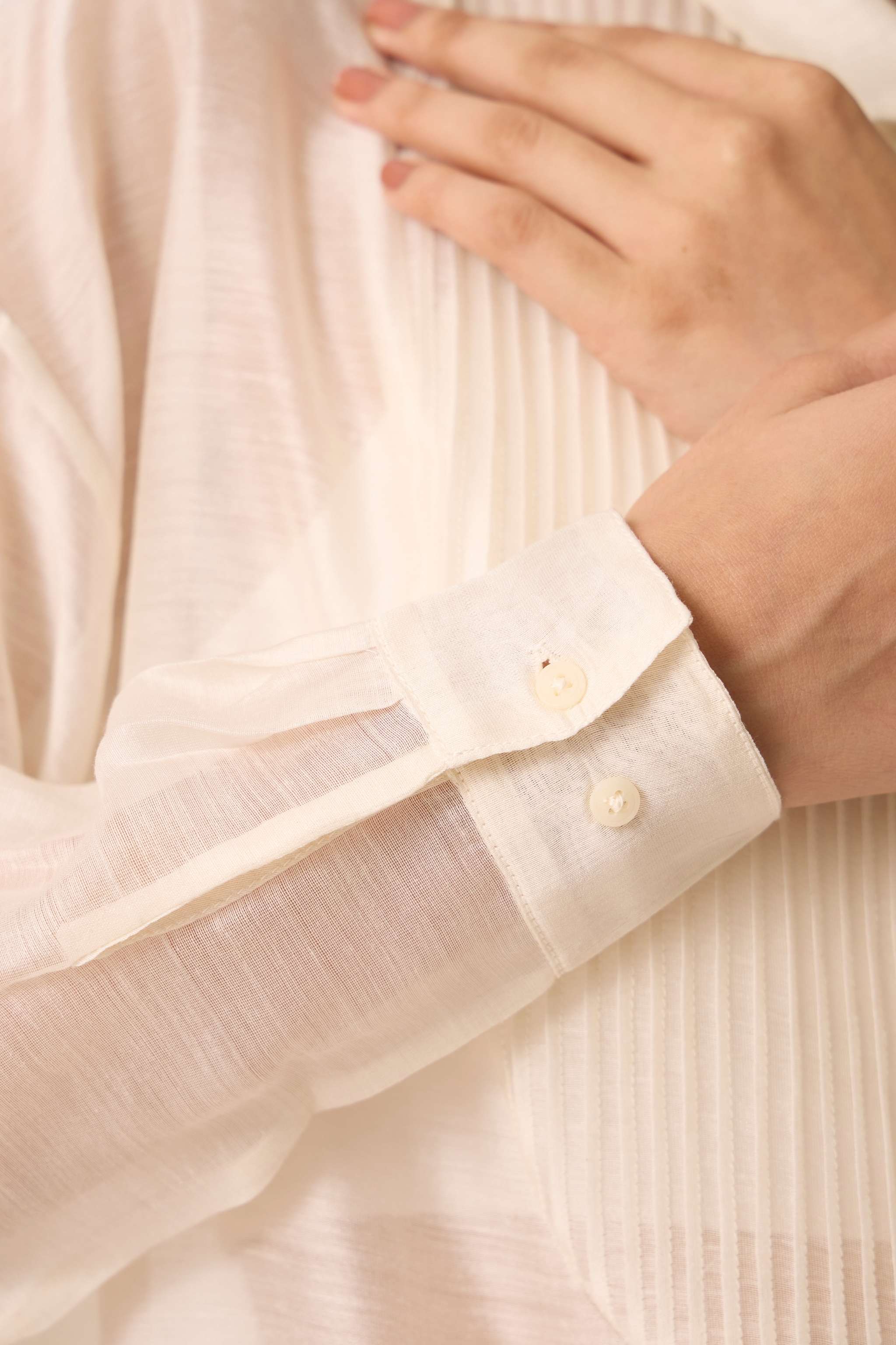 Shankha Off white Handwoven Shirt - Image 5