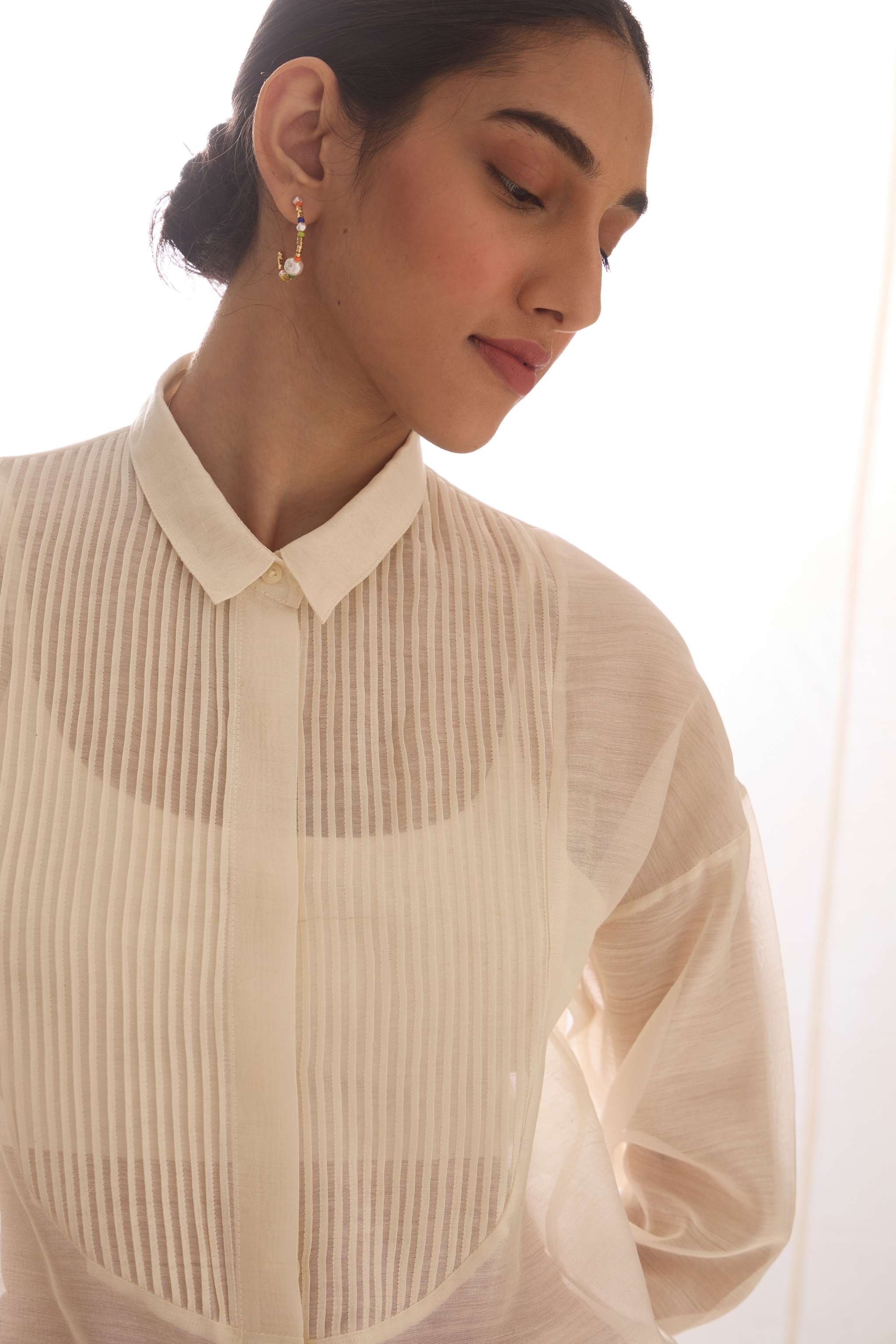 Shankha Off white Handwoven Shirt - Image 7