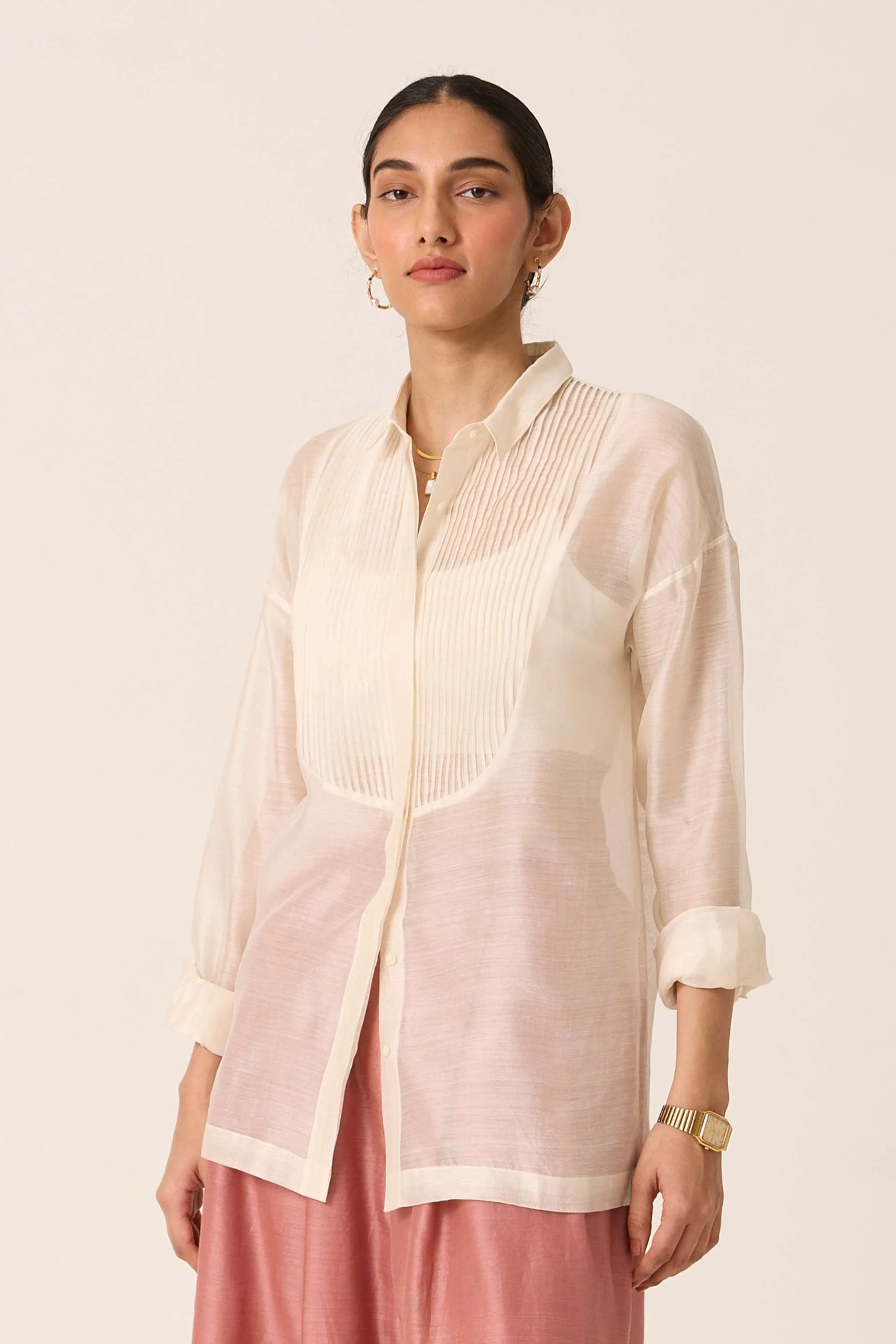 Shankha Off white Handwoven Shirt - Image 8