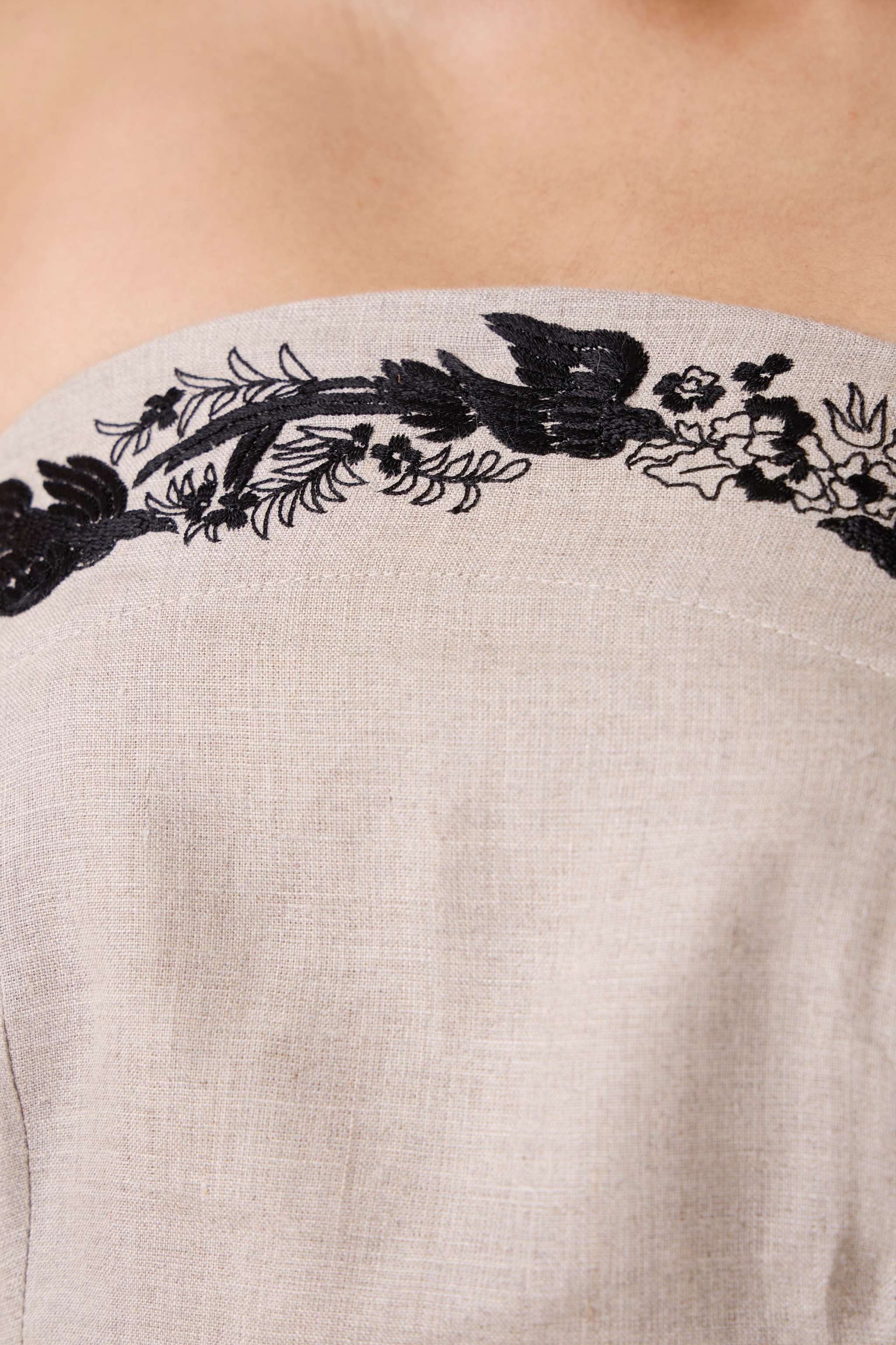 Suhjan Beige Linen Dress - Image 8