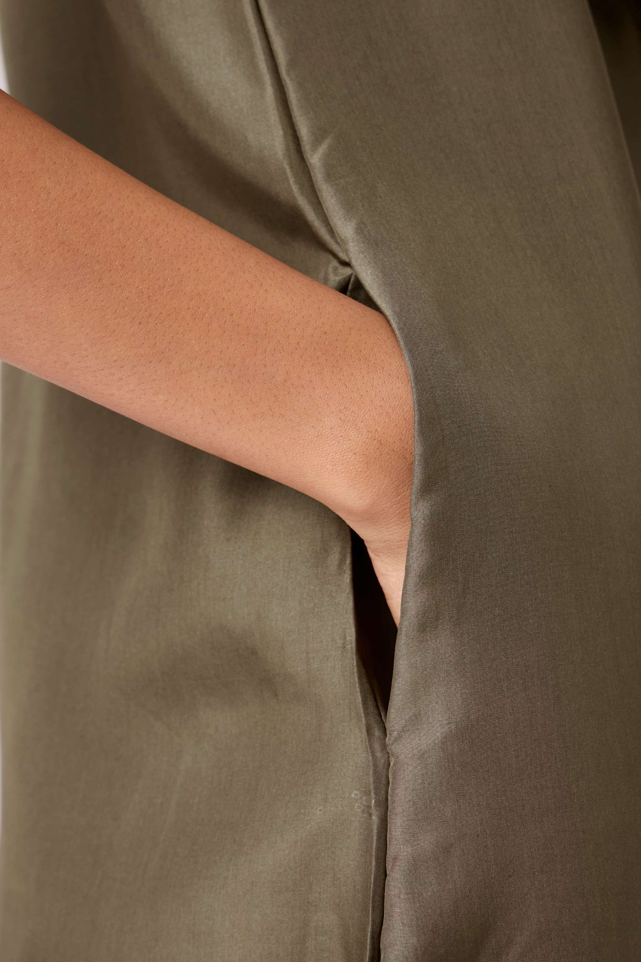 Velyra Olive Silk Dress - Image 10