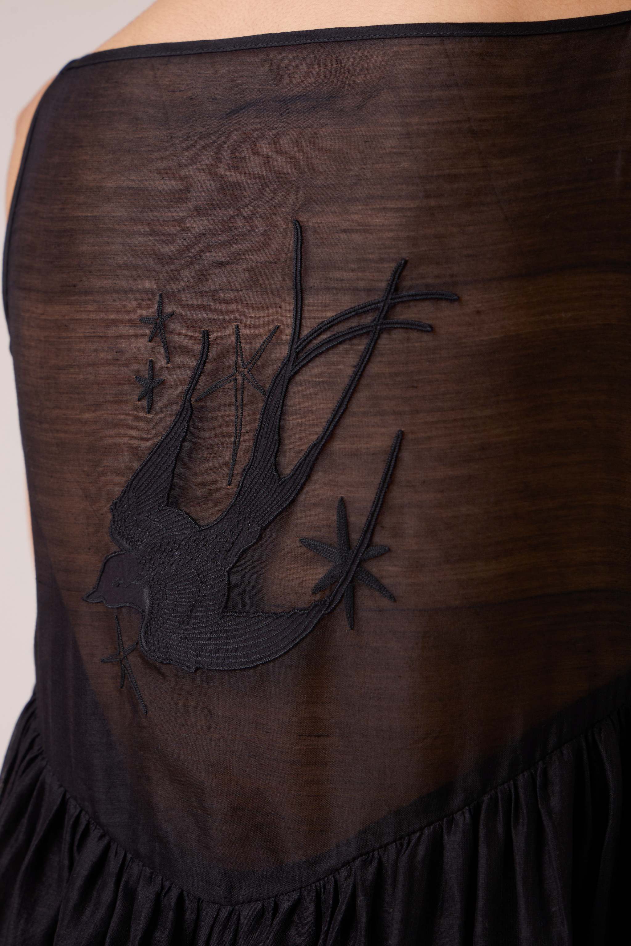 Vespera Black Handwoven Dress - Image 12