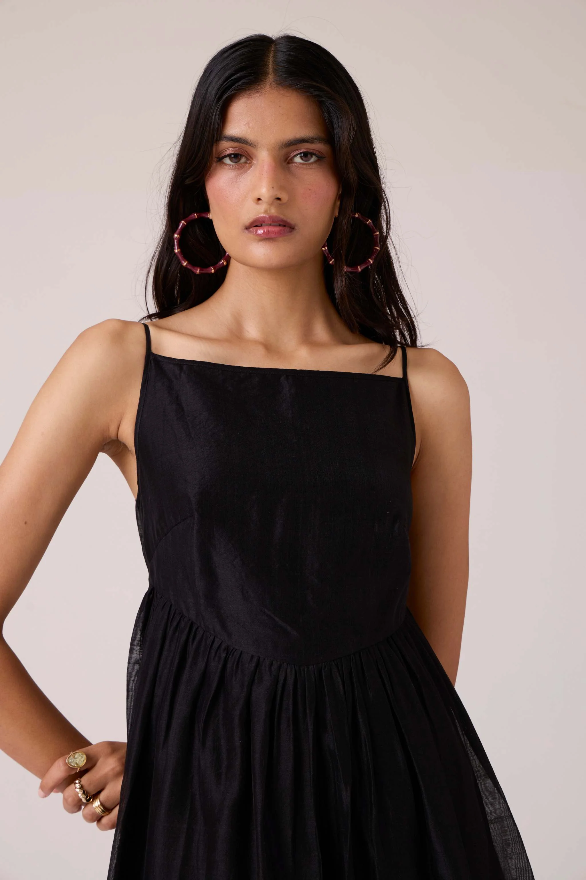 Vespera Black Handwoven Dress - Image 6